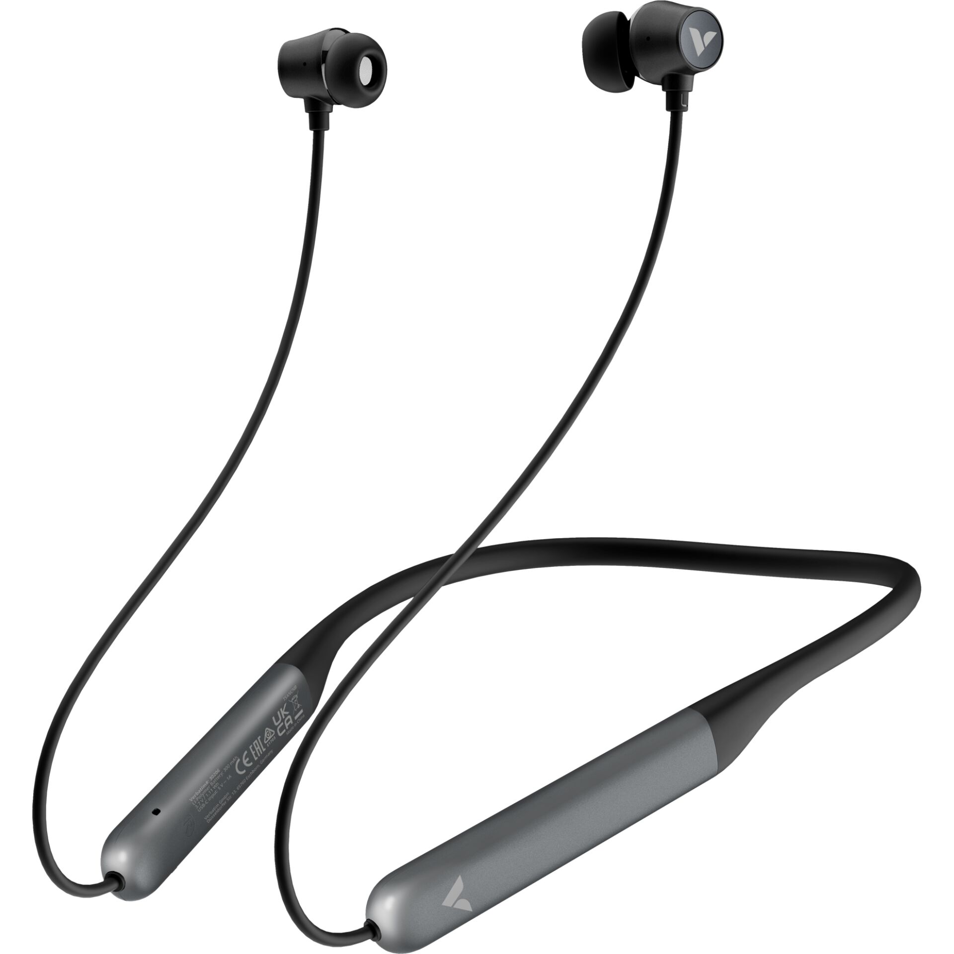 In-Ear-Kopfhörer, Nackenband-Kopfhörer, Bluetooth, In-Ear-Hörer, Grau/Schwarz