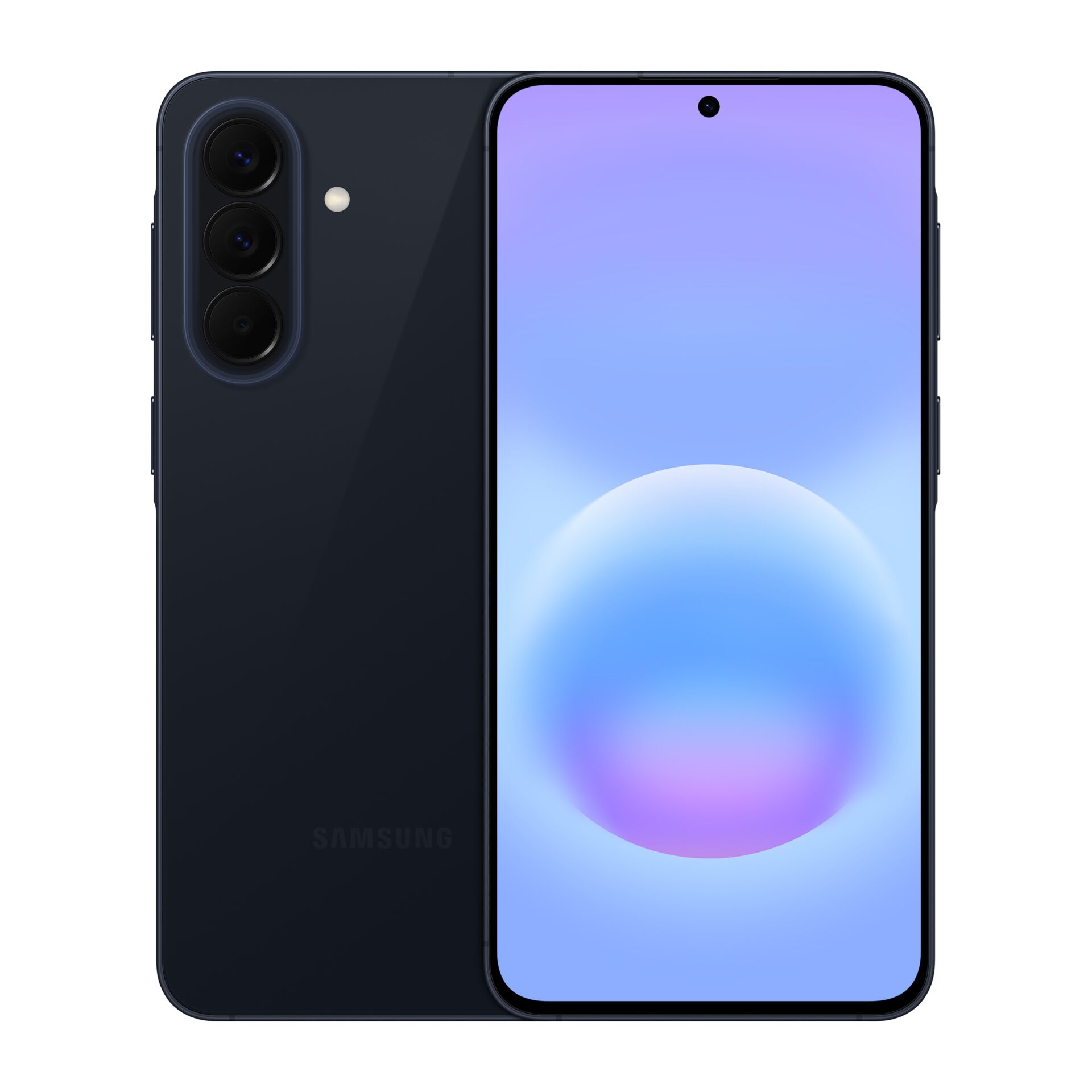 smartphone, Triple-Kamera, schwarz, randloses Display, Punch-Hole-Kamera