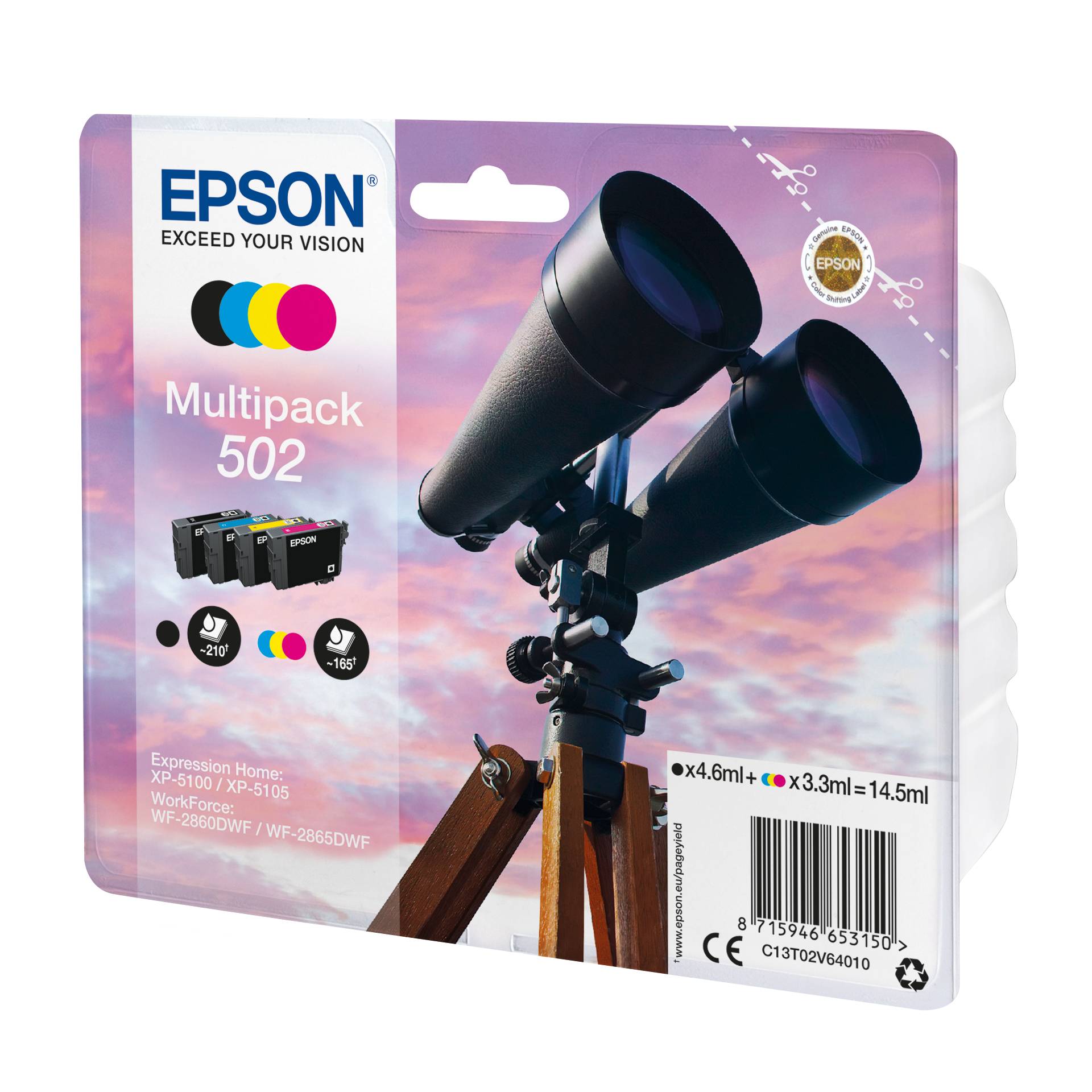 Epson Multipack T 502 BK/C/M/Y  T 02V6