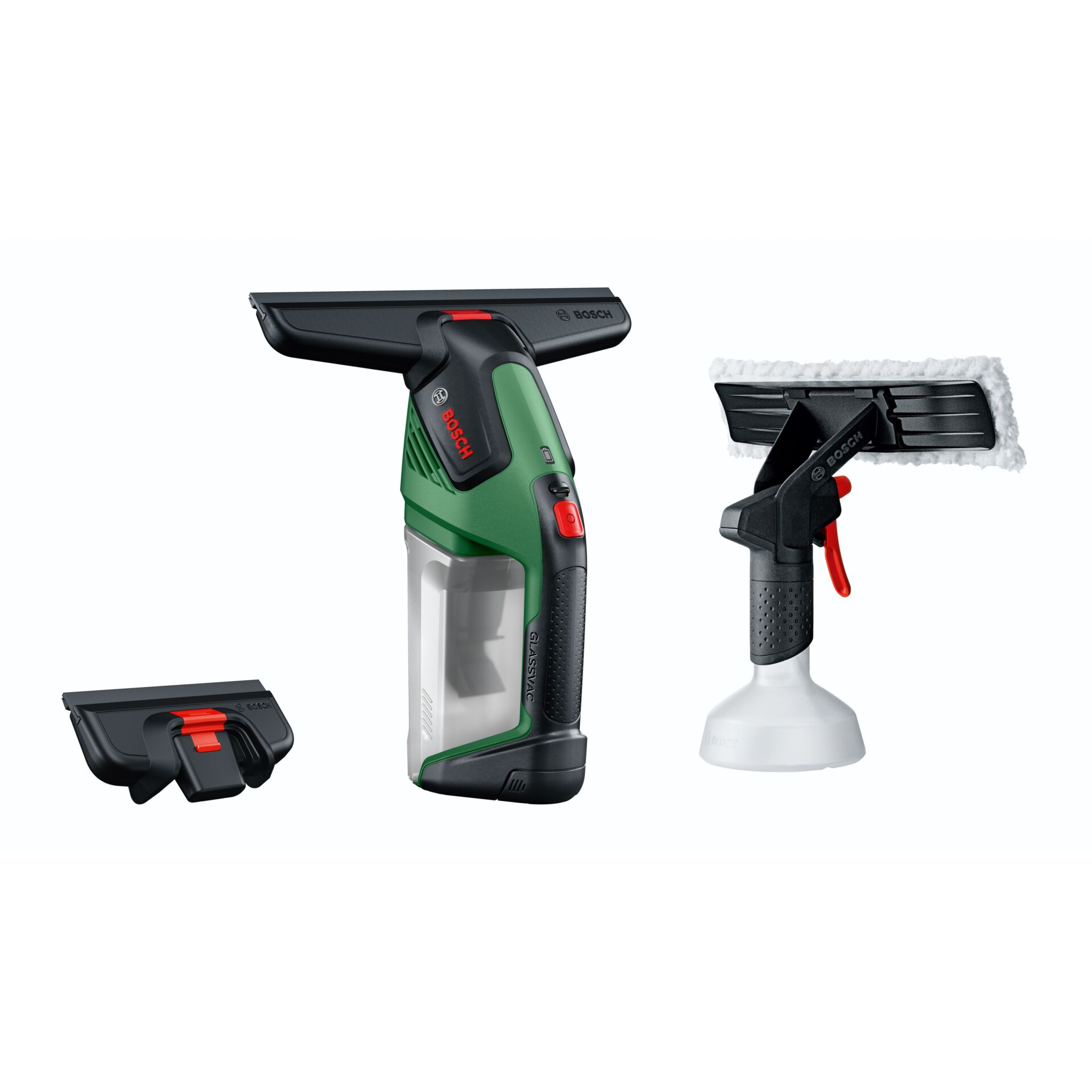 Akku-Wischerset, Fensterreinigung, Sprühflasche, Glasreiniger, Bosch Zubehör
