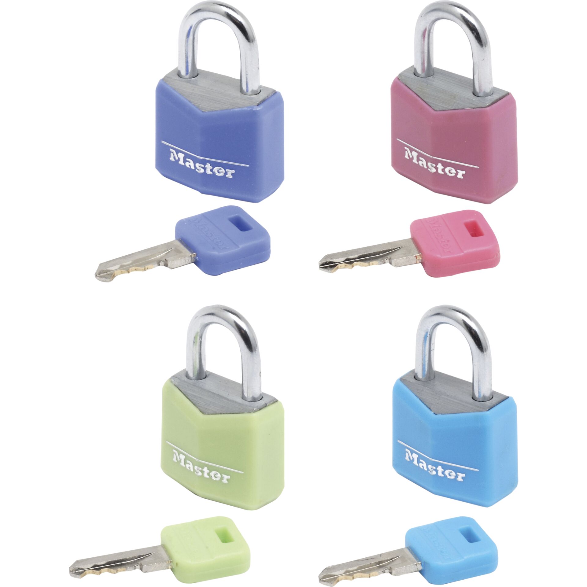 Master Lock 4 Padlocks  20mm  9120EURQCOLNOP