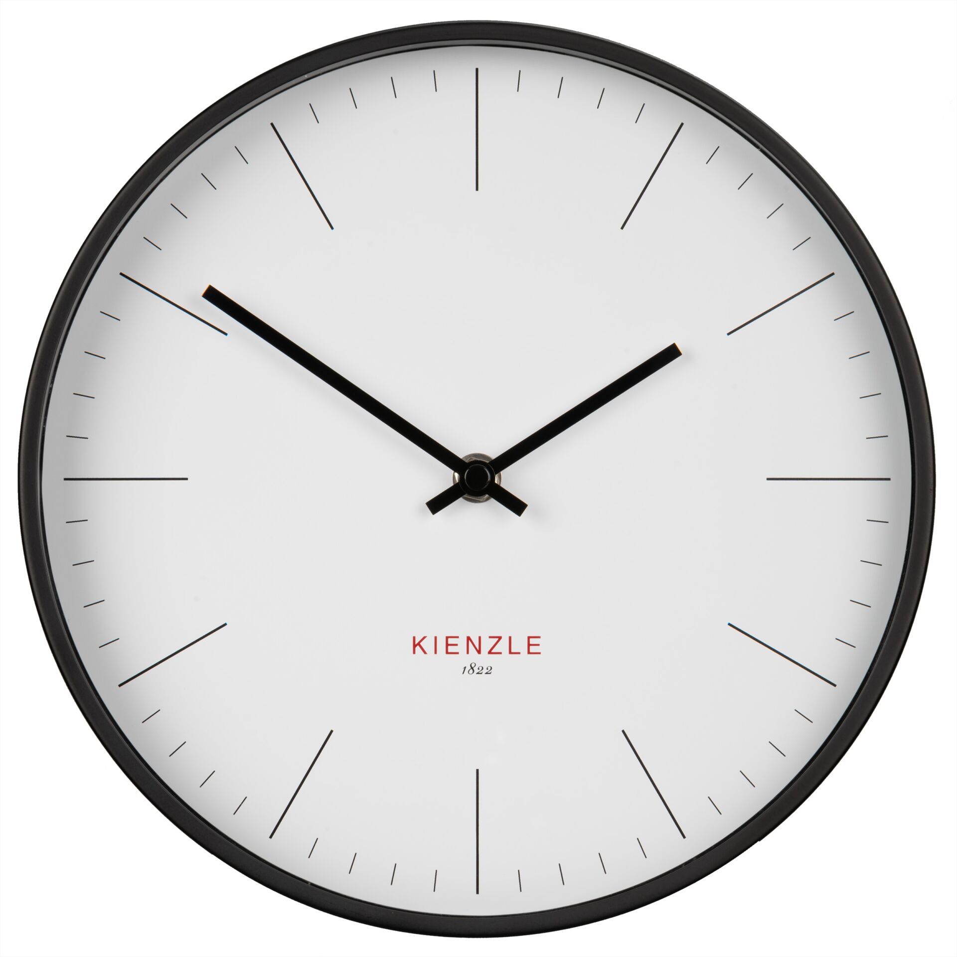 Wanduhr, Rund, Minimal, Schwarz, Quarzuhr