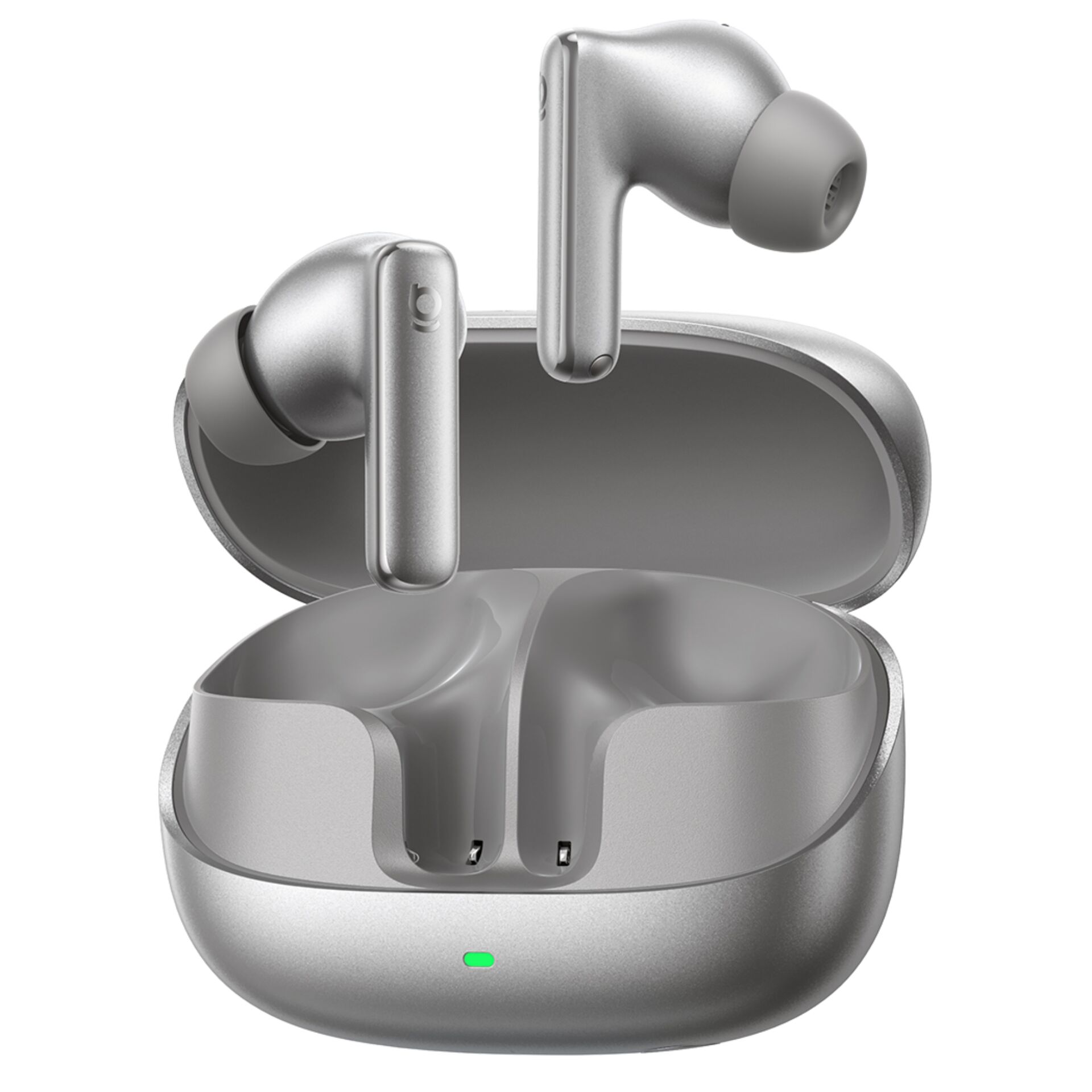 In-Ear Kopfhörer, True Wireless, Ladekoffer, Graue Farbe, Silber