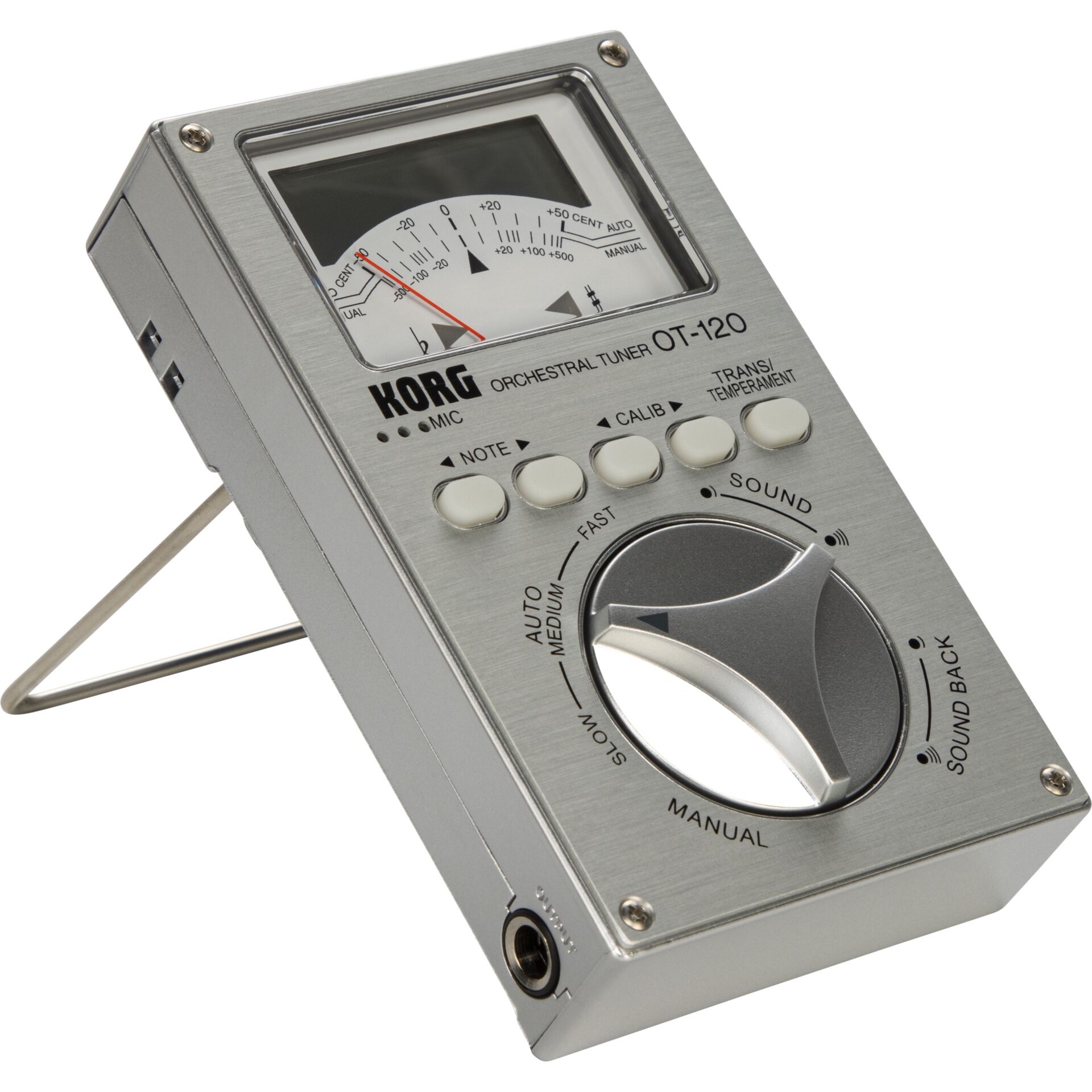 Tuner, Korg OT-120, Metallgehäuse, Analoger Tuner, Musikinstrumenten-Zubehör
