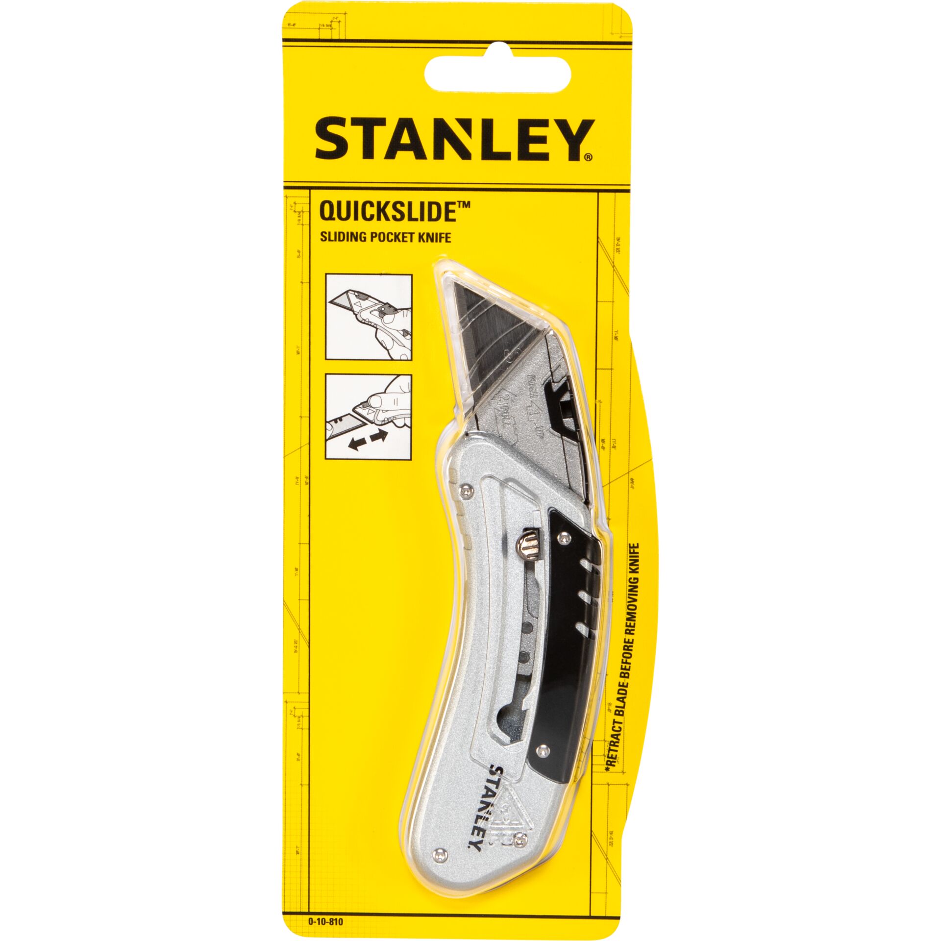 Tacker, Kunststoff, Selbstklebend, Stanley, Kantenschneider, Taschenmesser, Klappmesser, Kunststoffgriff?, Metallklinge, Stanley (Marke nicht auf Produkt?)