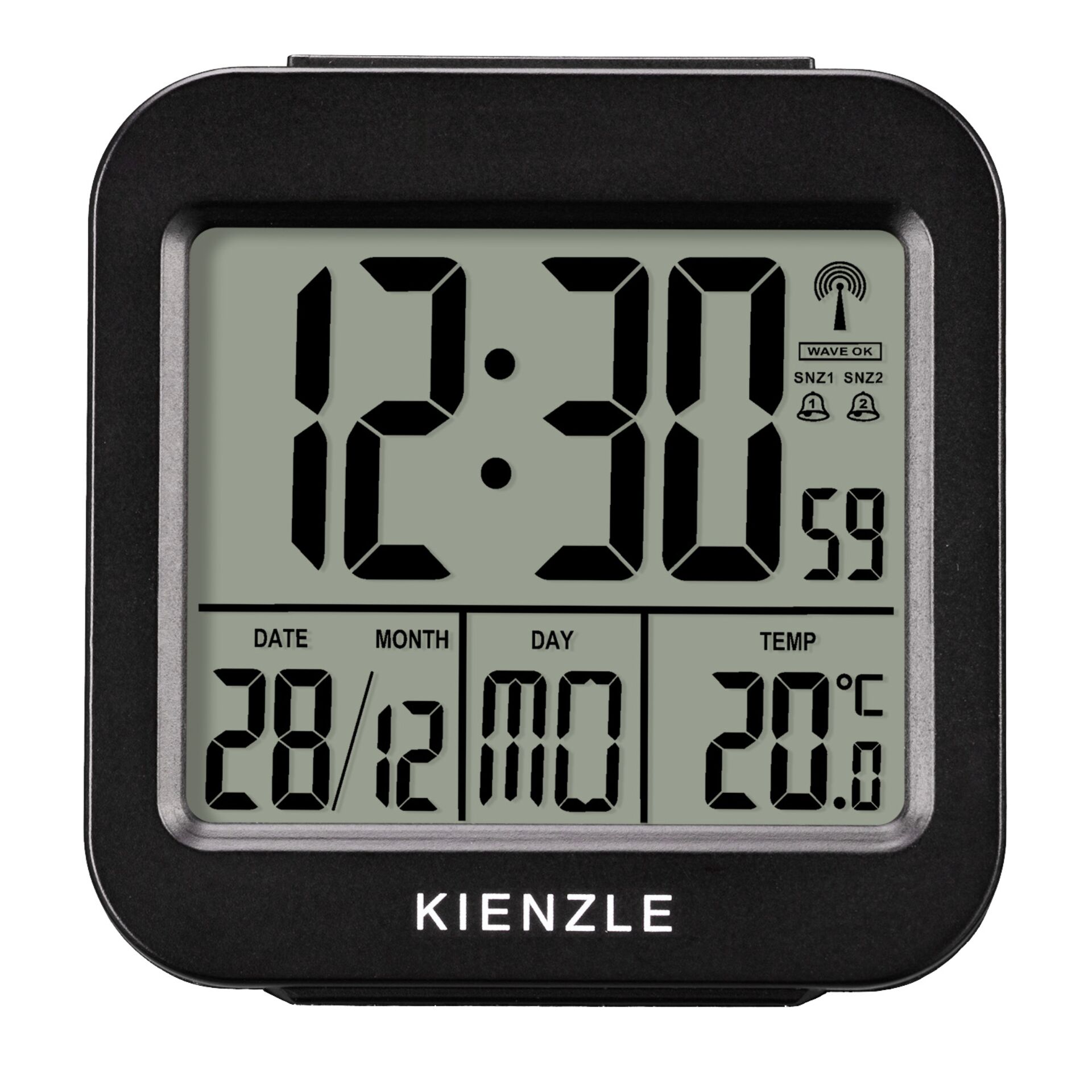 digitaler Wecker, Alarmuhr, LCD-Anzeige, Temperaturanzeige, Datumanzeige