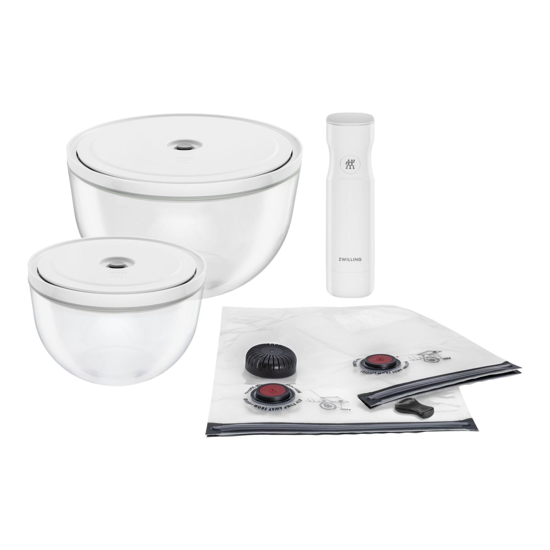 Saladimix, Vakuumier-Set, Küchenhelfer, Beutelset, Vakuum-Pumpen, Vakuum-Frischhaltedosen, Kunststoffbehälter, Vakuumierer, transparente Dosen, Vakuumbeutel