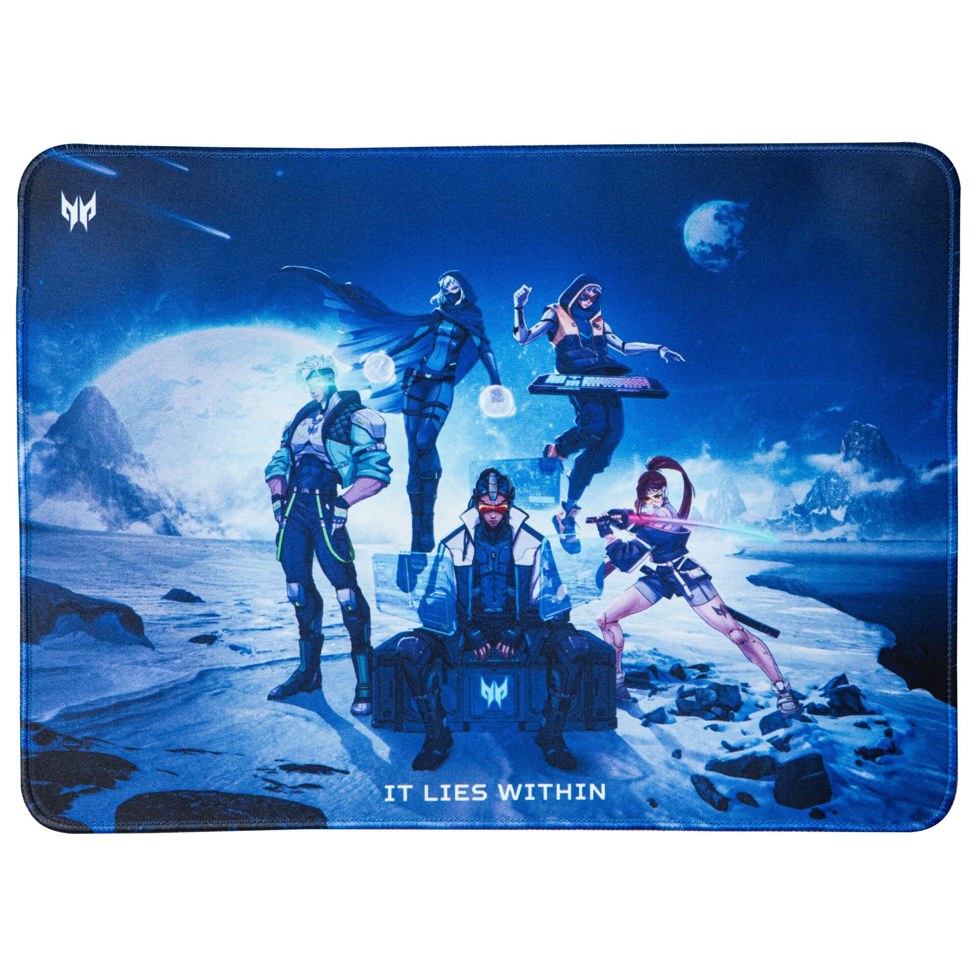 Gaming-Mauspad, Blau, Astronauten, Team, It Lies Within