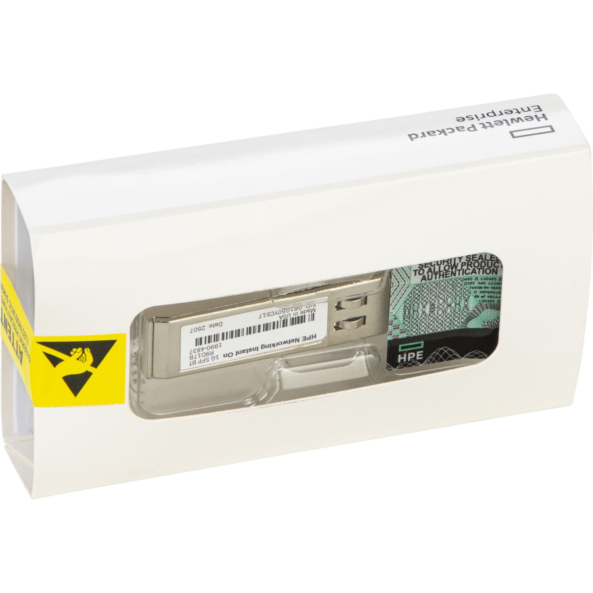 HPE, SFP, Modul, Transceiver, Sicherheitskennzeichnung