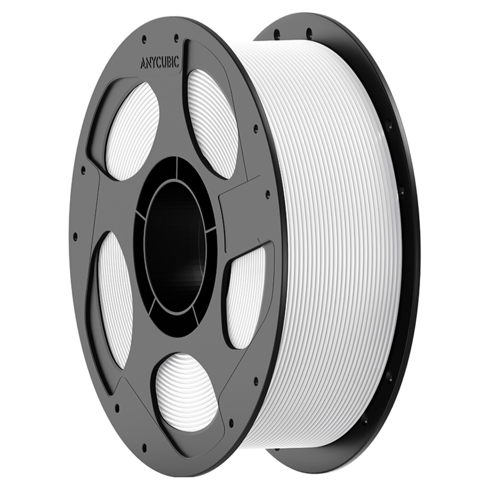 3D-Druckfilament, PLA-Filament, Spule, weiße Filament, Druckmaterial