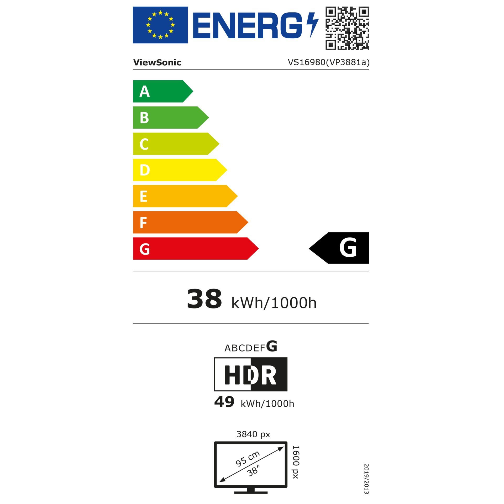 Energieeffizienz, 55, kWh, HDR, Monitor, Energieeffizienz, Kühlgerät?, Leuchtbalken, HD R?, N/A