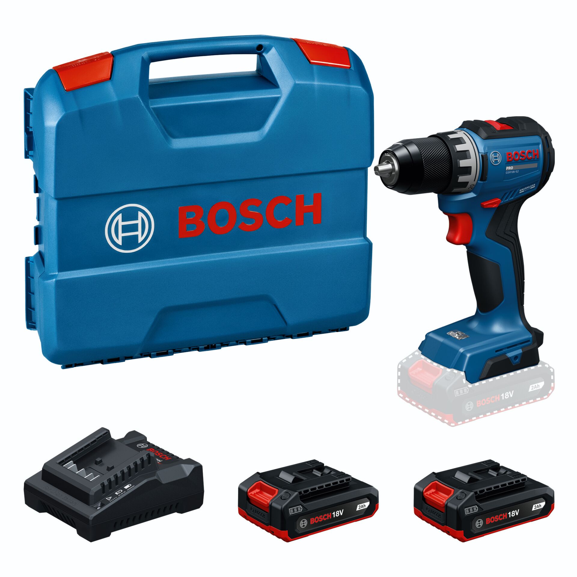 Schraubendreher, Bohrmaschine, Akku-Bohrset, Bosch, Koffer/Tragekoffer