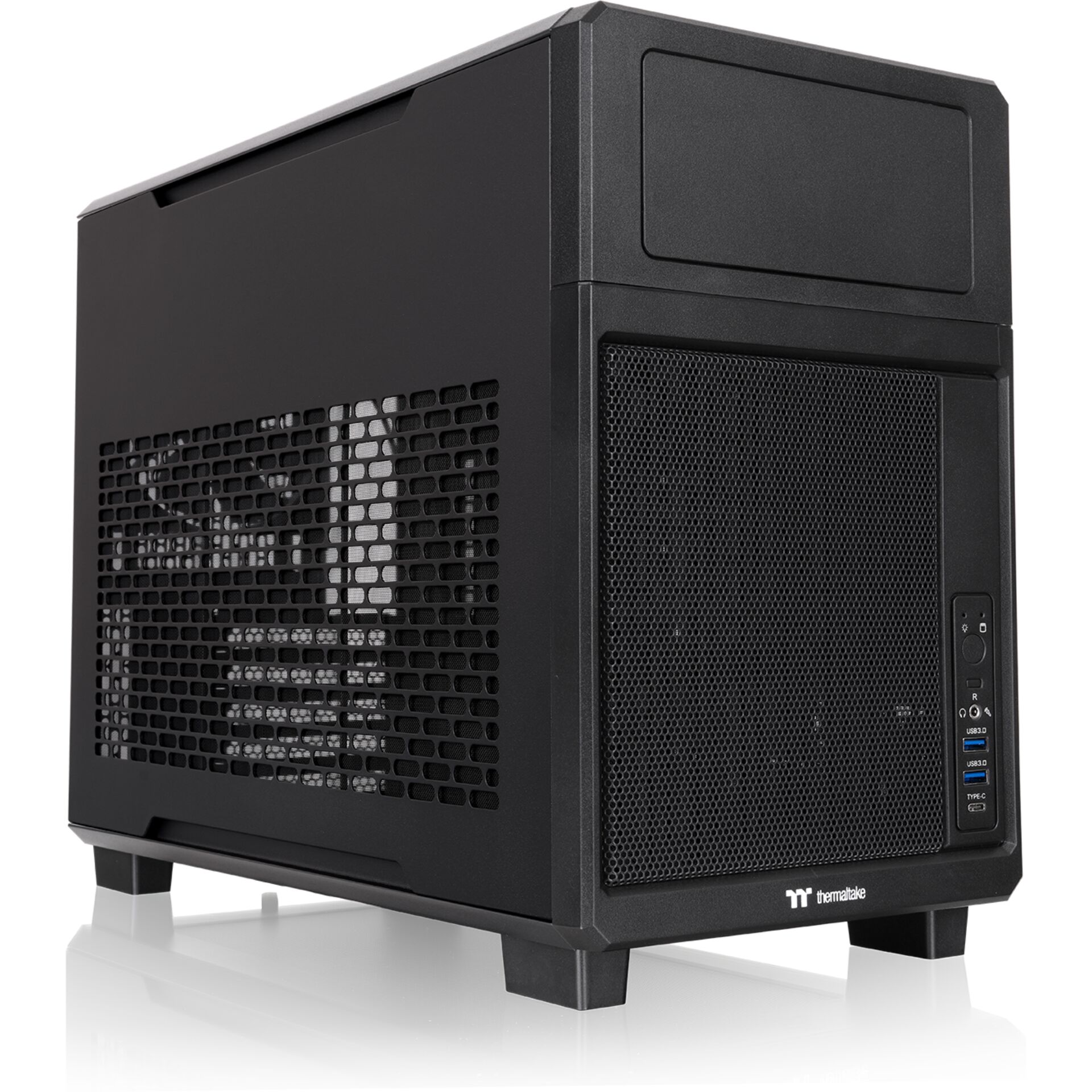 Computer case, ATX-Case, Mesh-Front, USB-Anschlüsse, Schwarz
