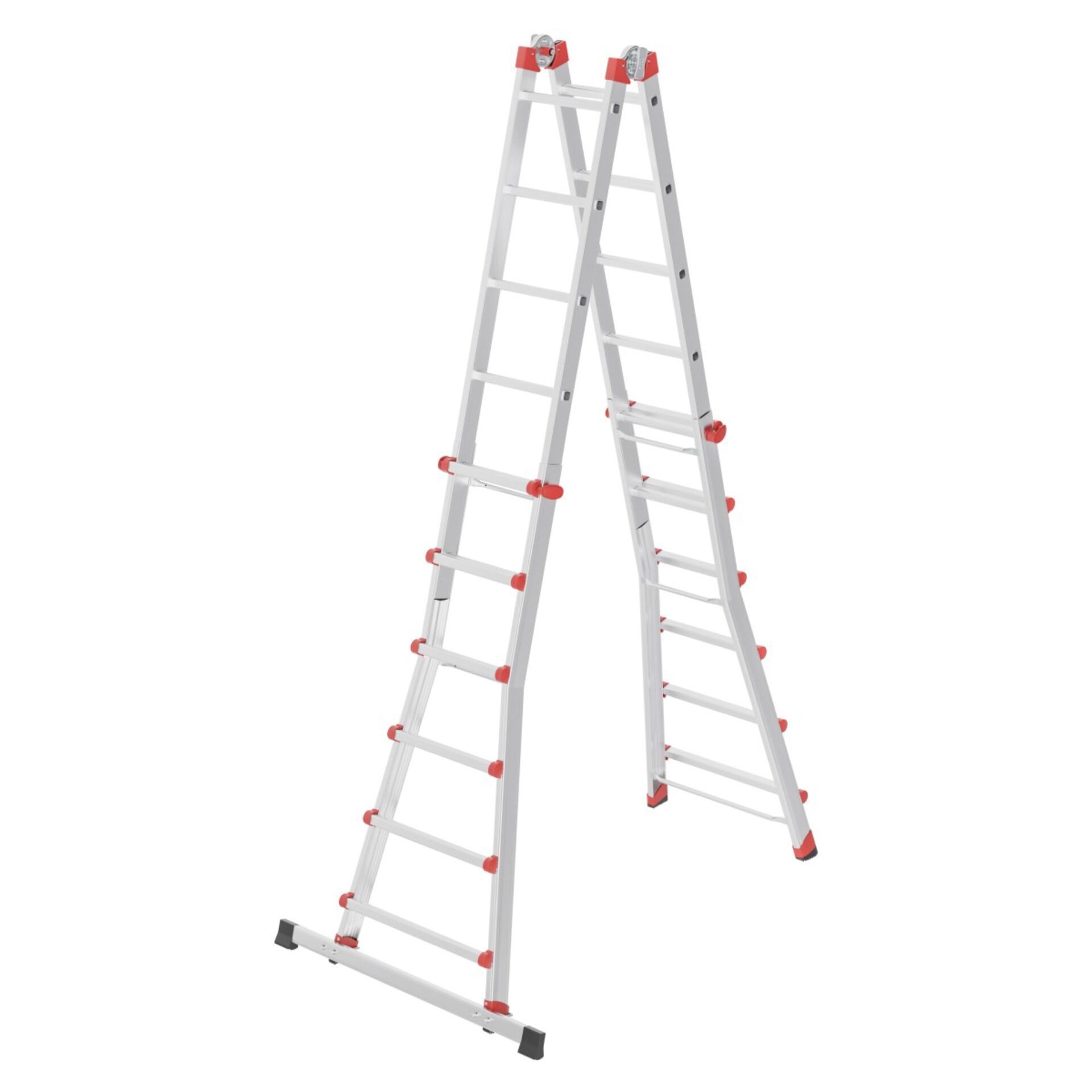 Aluminiumleiter, Mehrzweckleiter, Stehleiter, Ausziehbar, Stabil
