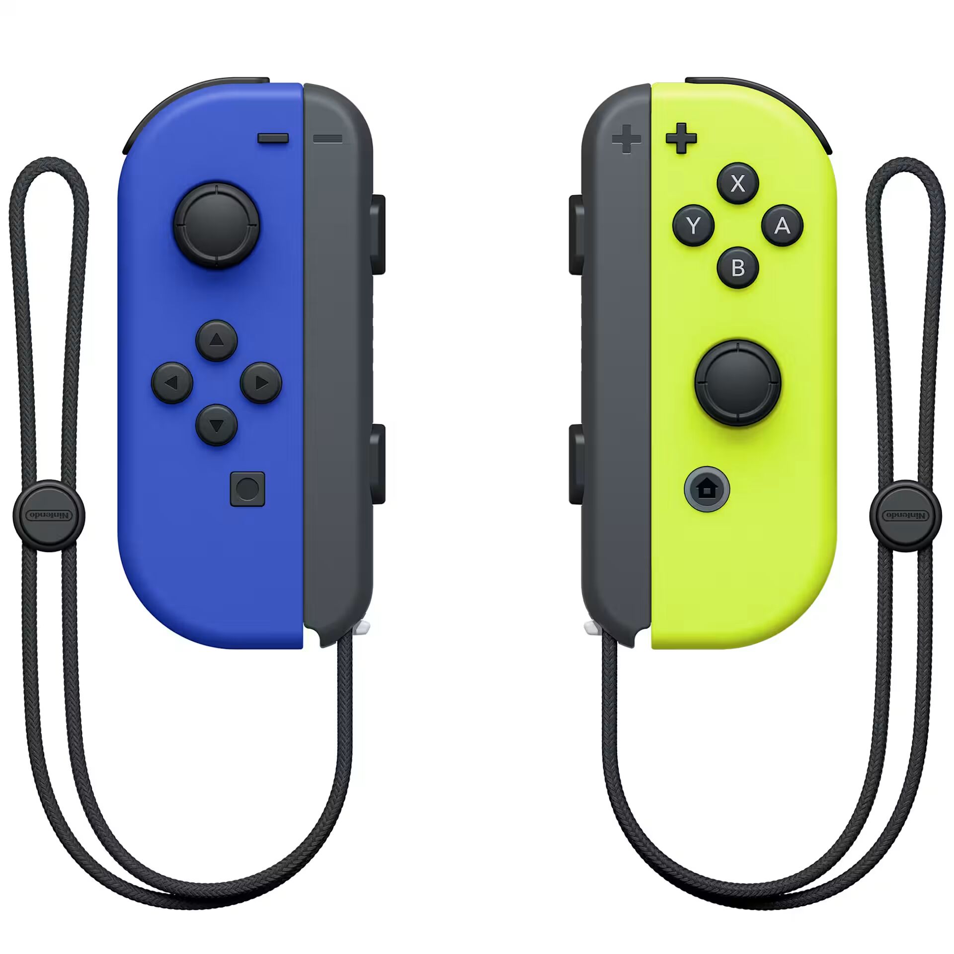 Joy-Con, Controller, Neon Blue, Neon Yellow, Wrist Strap