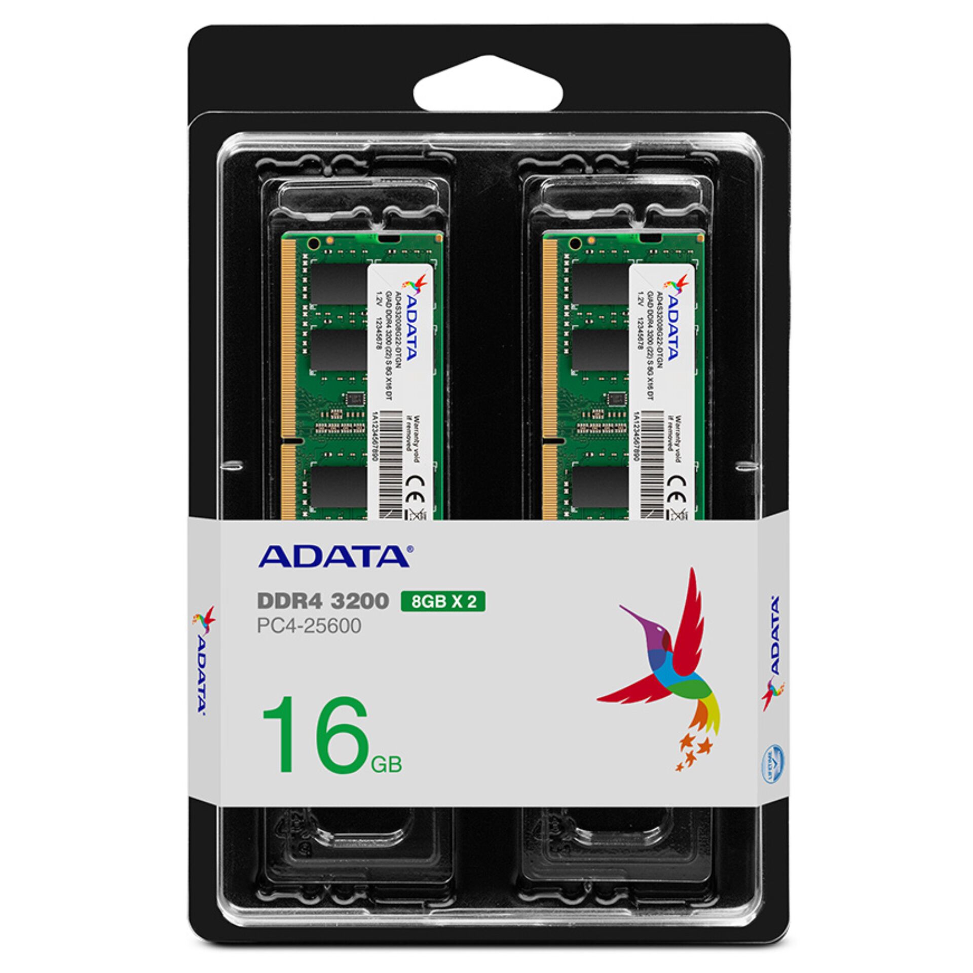 RAM, DDR4, 16GB, 8GBx2, PC4-25600