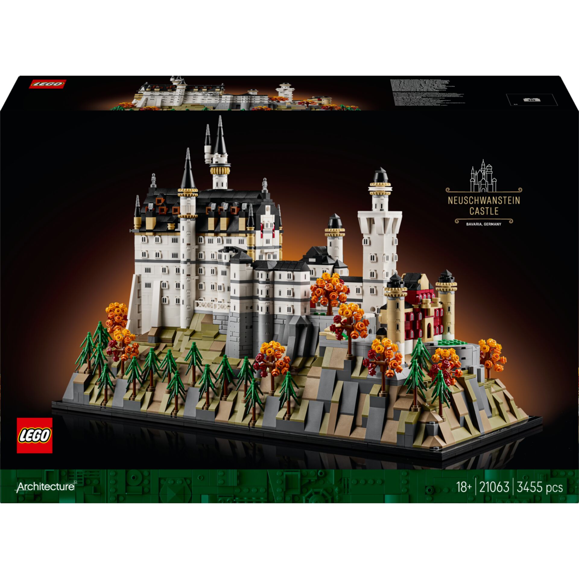 lego, architektur, burg, neuschwanstein, modell
