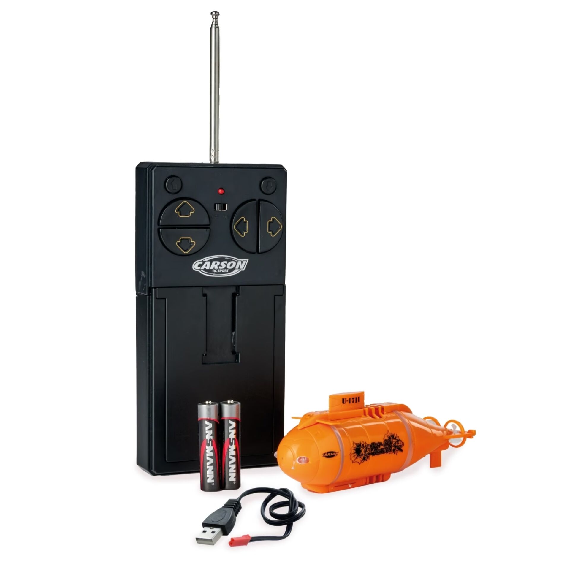 RC Fernbedienung, Handcontroller, Batterien, Unterwasser-Spielzeug, Ladegerät USB