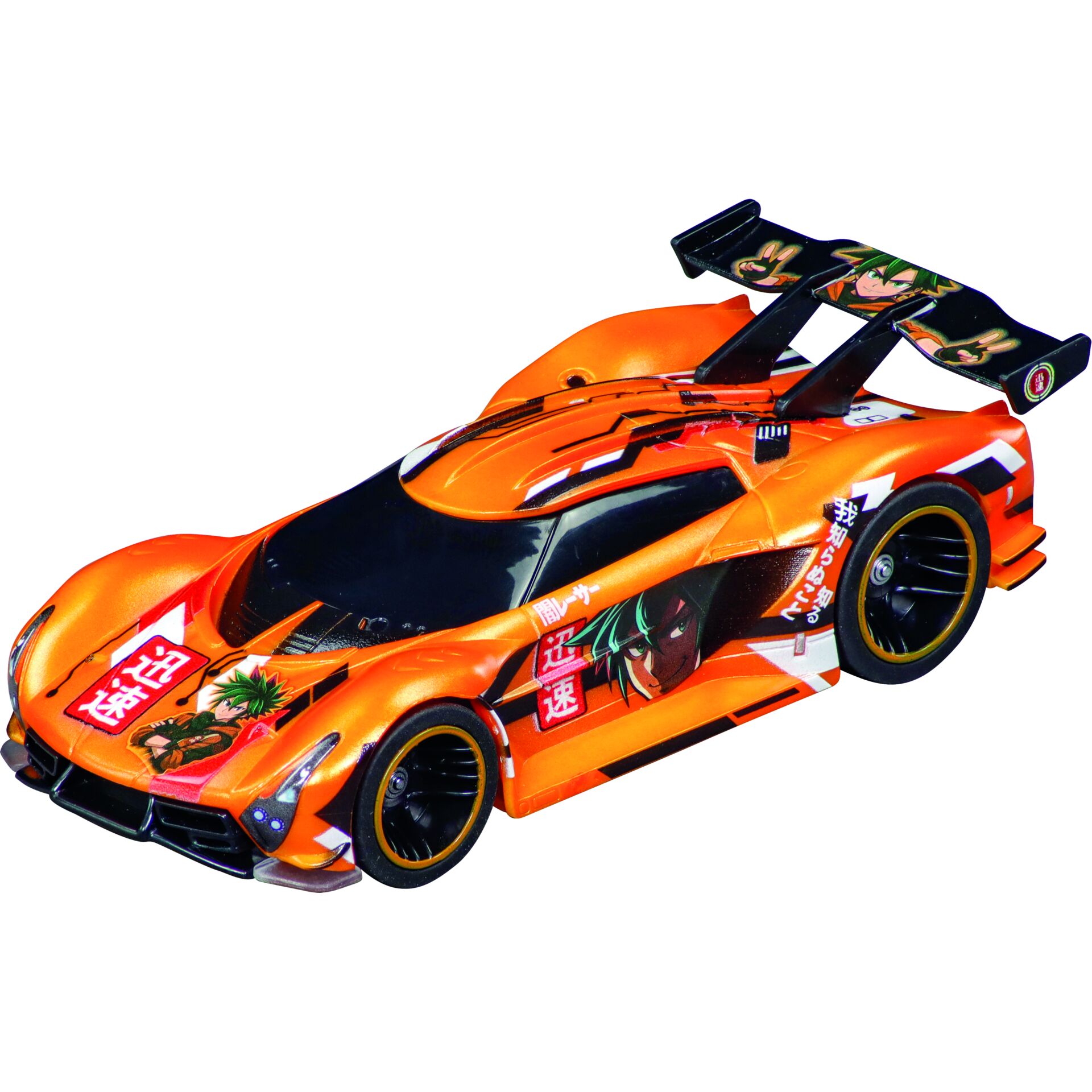 Rennwagen, RTR, Karbonoptik, Orange, Spoiler