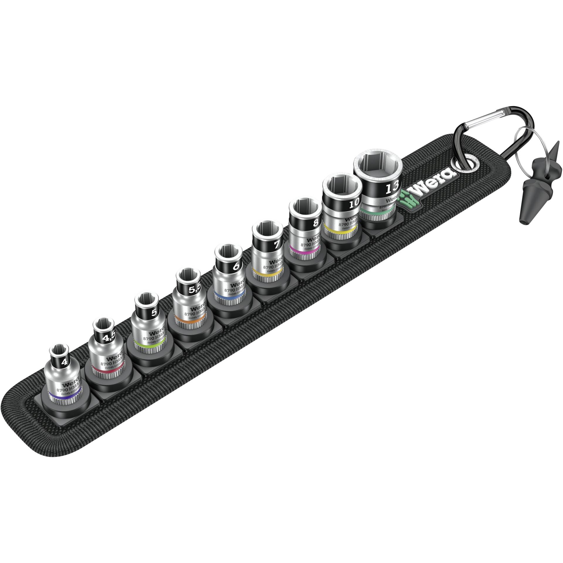 WERA Belt A 1 Zyklop socket set  w. holding funtion 1/4" drive