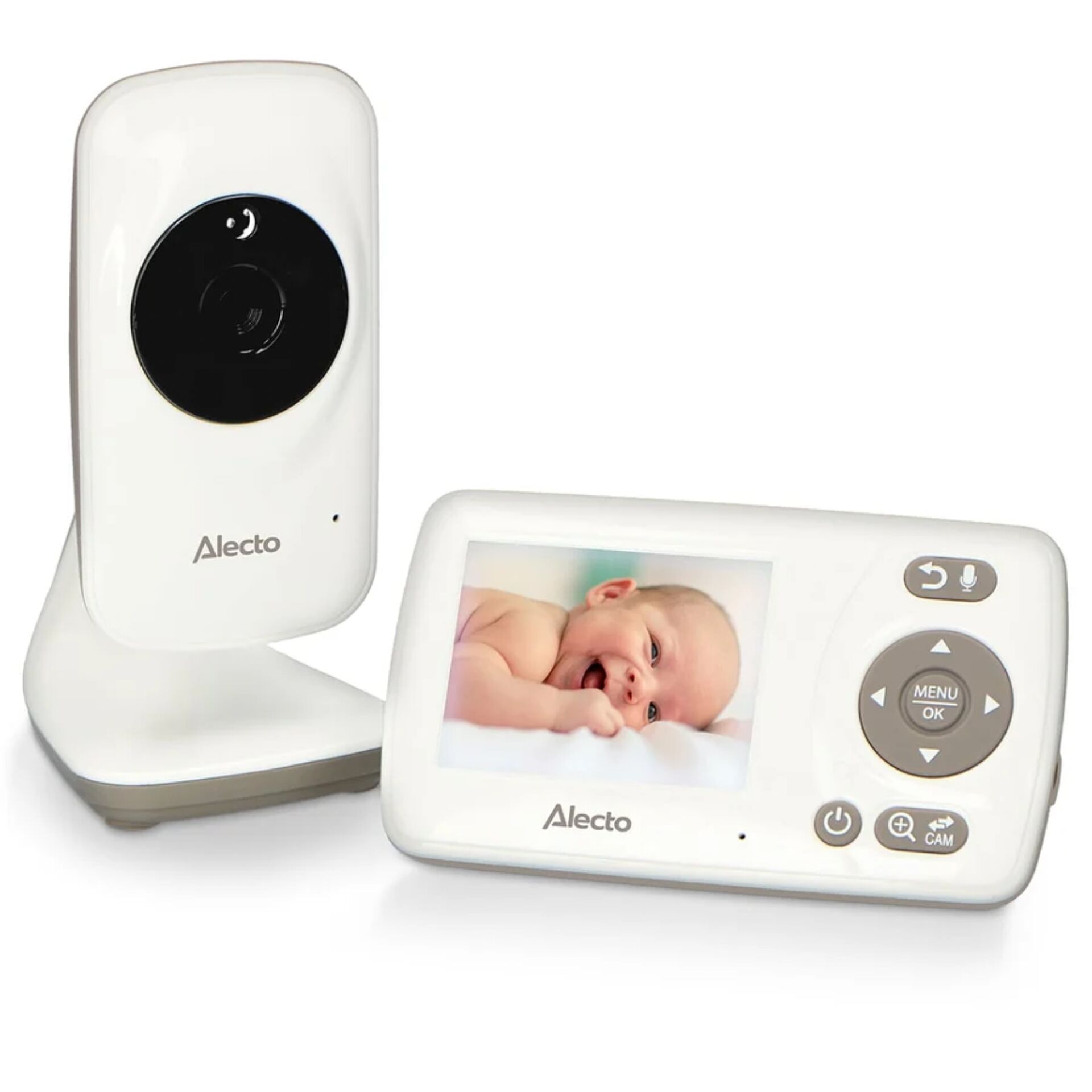 Baby Monitor, Video Baby Monitor, LCD Screen, White Device, Camera Receiver