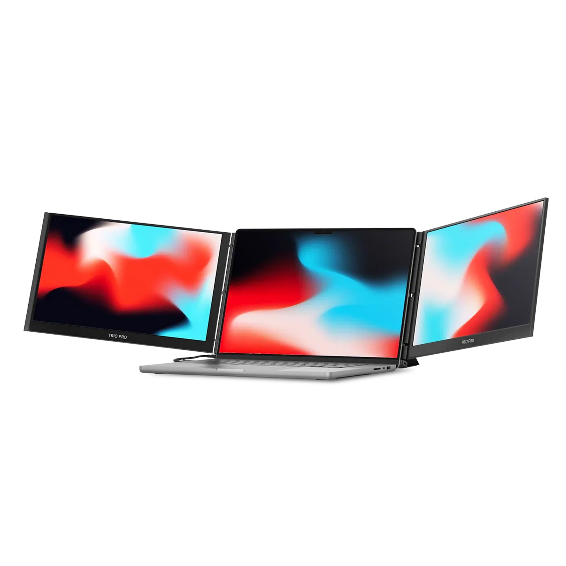 Multimonitor, Laptop, Ultrawide, Dreifach-Bildschirm, Tragbar