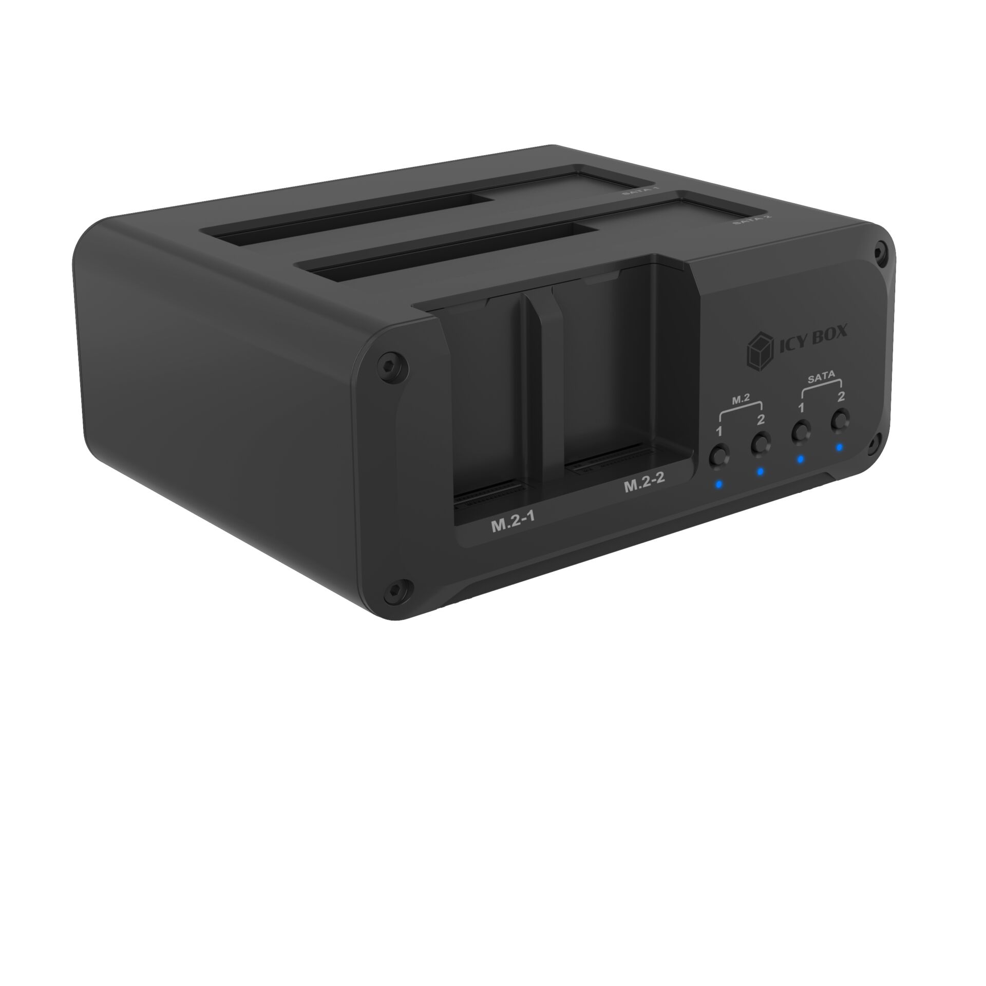 Laufwerkstasche, USB-Ladegerät, SSD-Dock, Aluminiumgehäuse, Icy Box