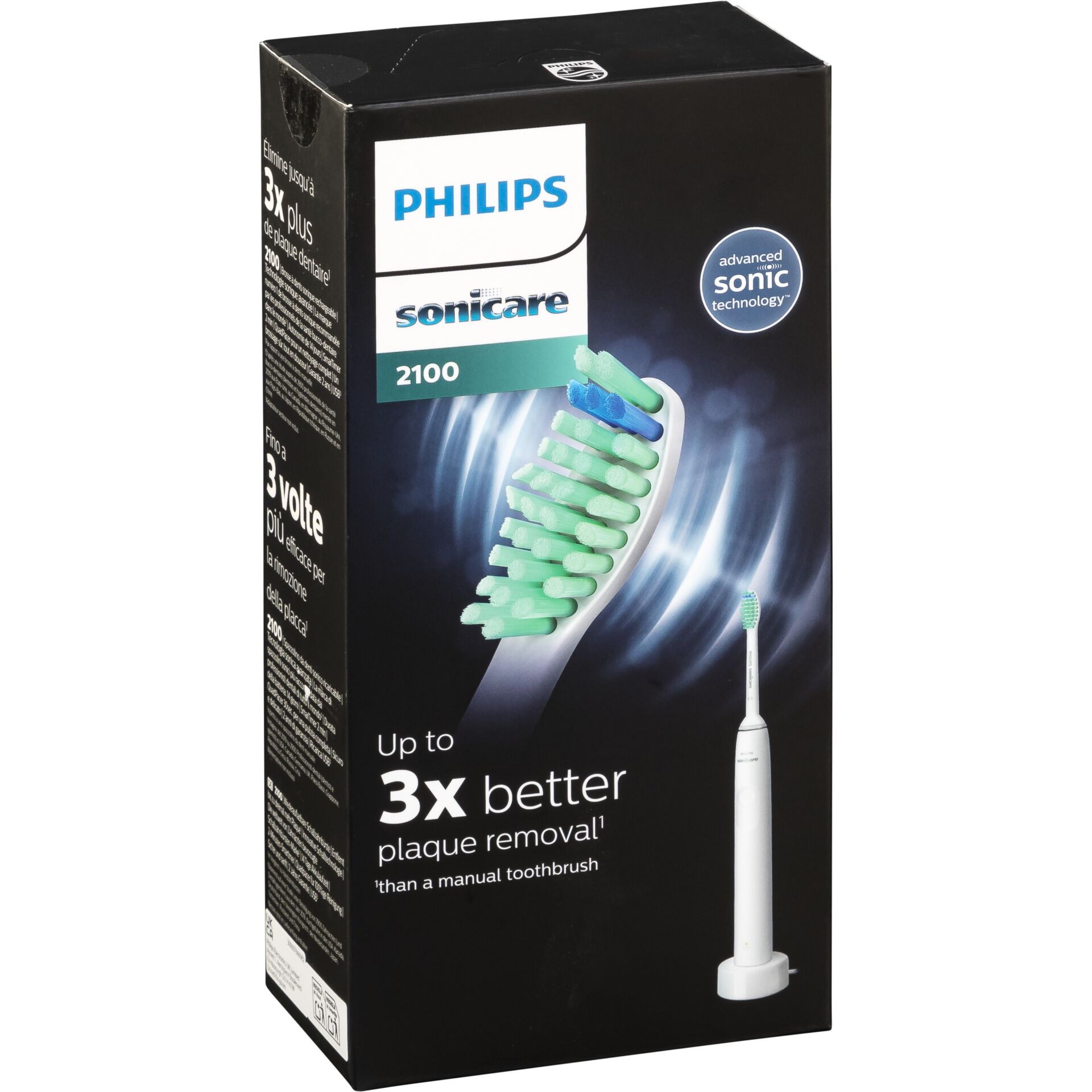 zahnbürsten-Set, sonicare, zahnbürstenkopf, 3x besser, schalltechnologie