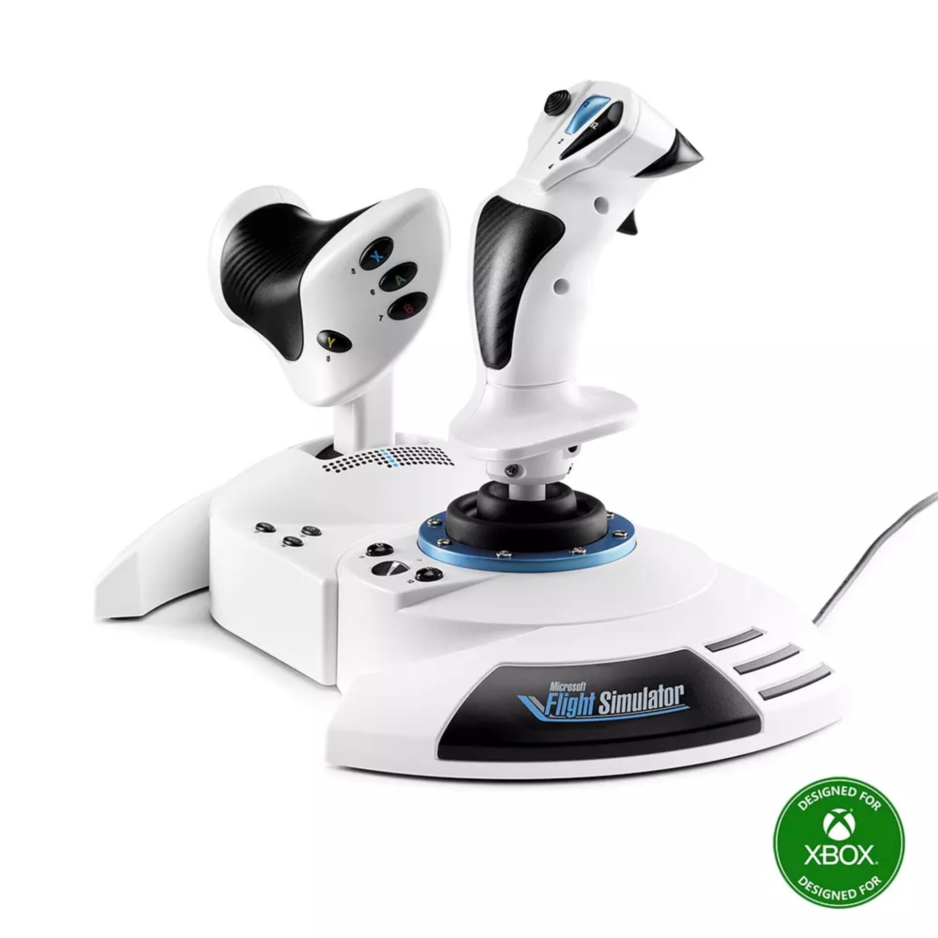 Joystick, Flugsimulator, Xbox-Kontrollzentrum, USB, Weiß-Schwarz