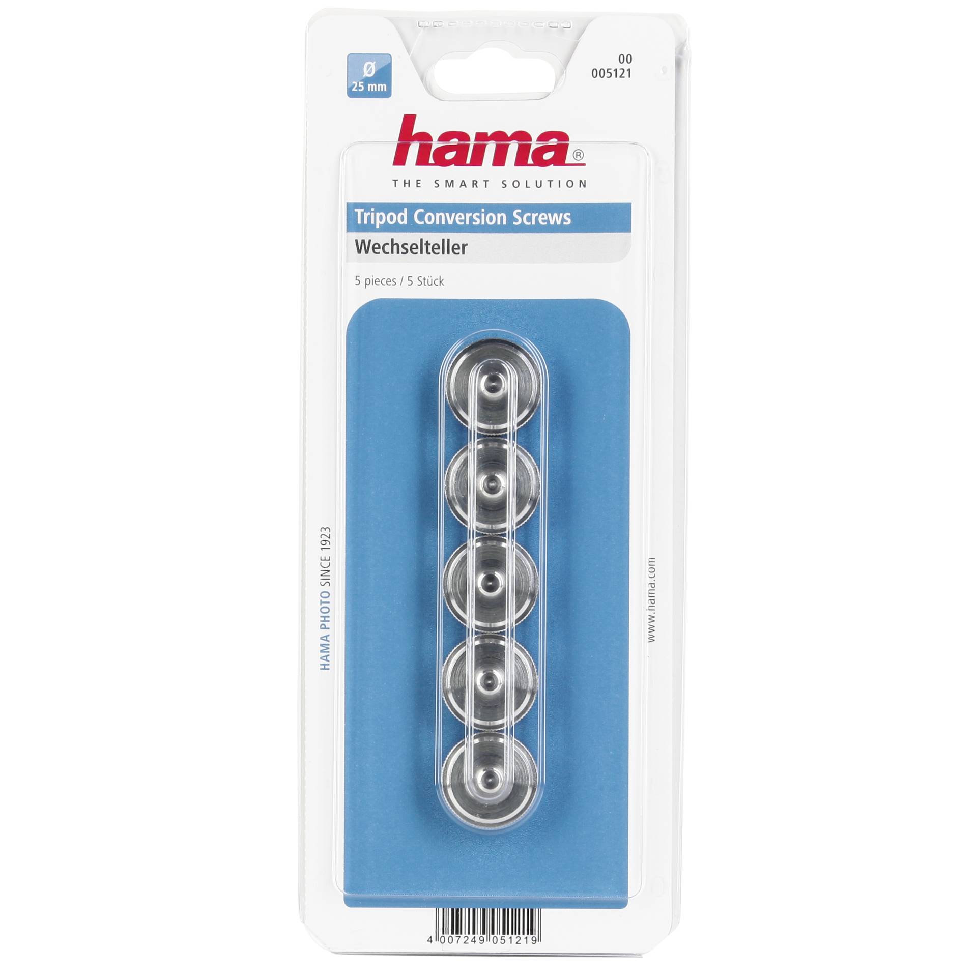 Hama Tripod Conversion Screws  1/4"->3/8"          5pcs    5121