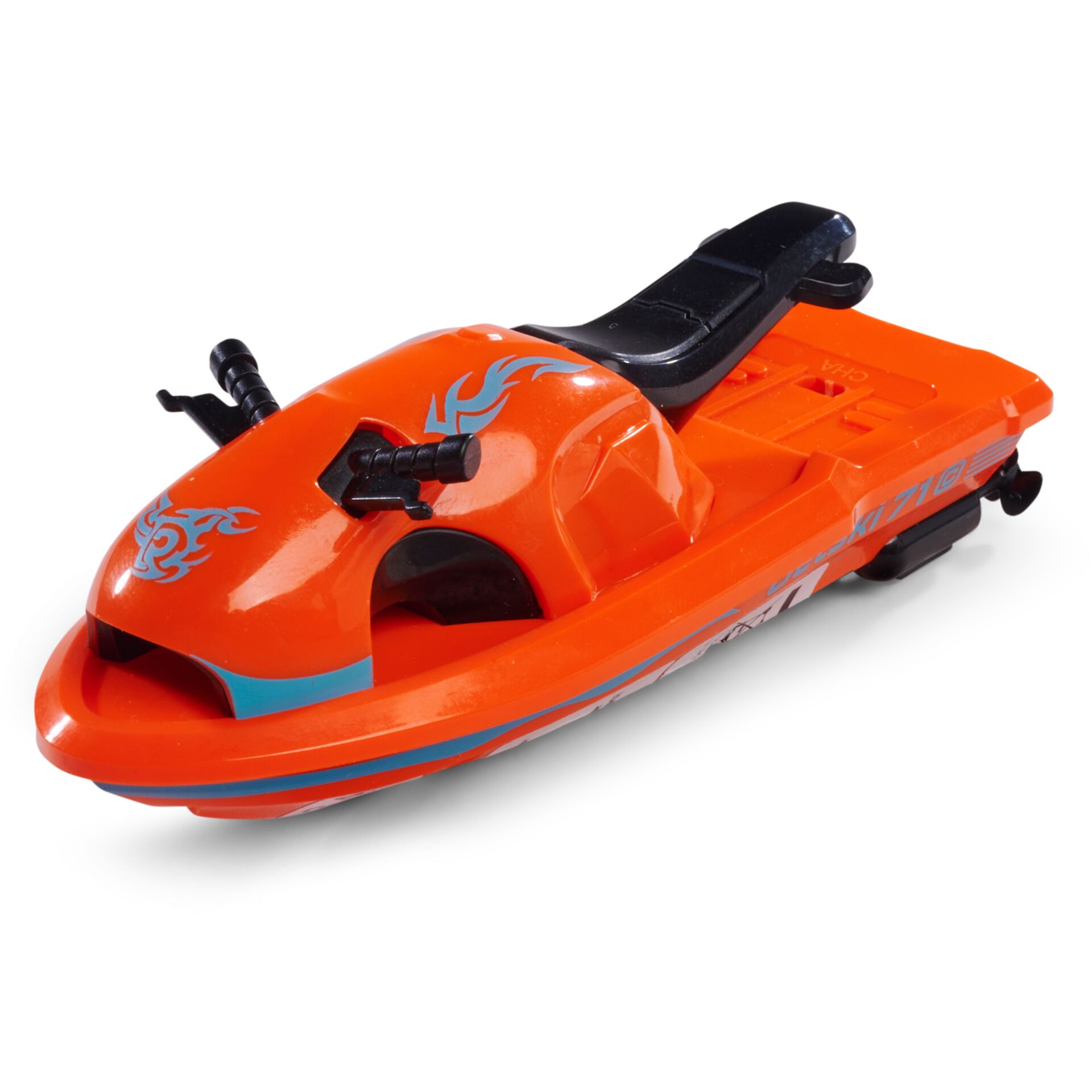 Jet-Ski, Putzballer, Orange, Flammen-Motiv, Plastik