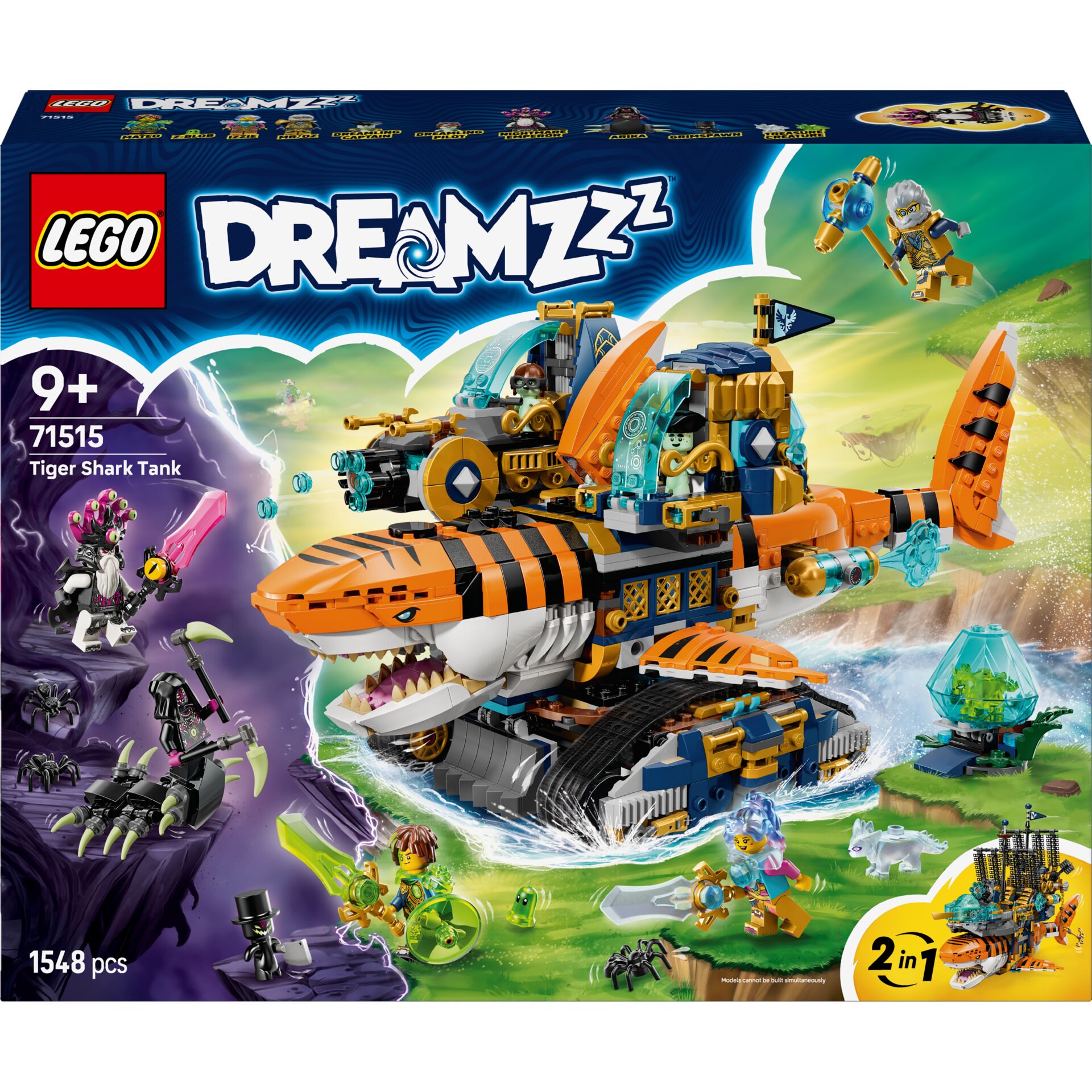 Lego, Dreamzzz, Tiger Shark Tank, Riesiges Bausteinmodell, Meerestiier-Kreatur
