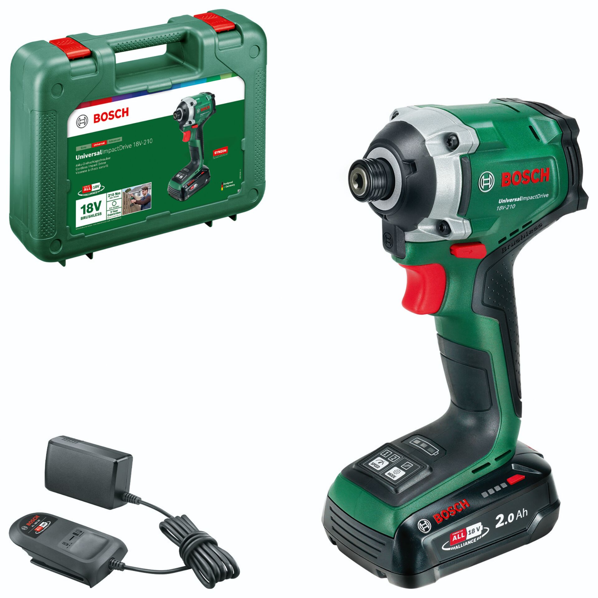Schraubendreher, Akku-Bohrmaschine, 18V, Ladegerät, Bosch, Akku-Bohrschrauber, Schrauber, 18V, Ladegerät, Koffer