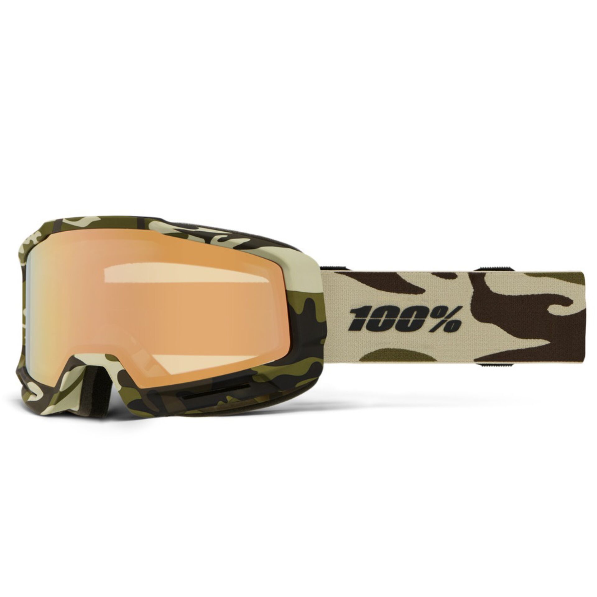 Goggles, Skibrille, Camouflage, Camouflage-Träger, Orangene Linse