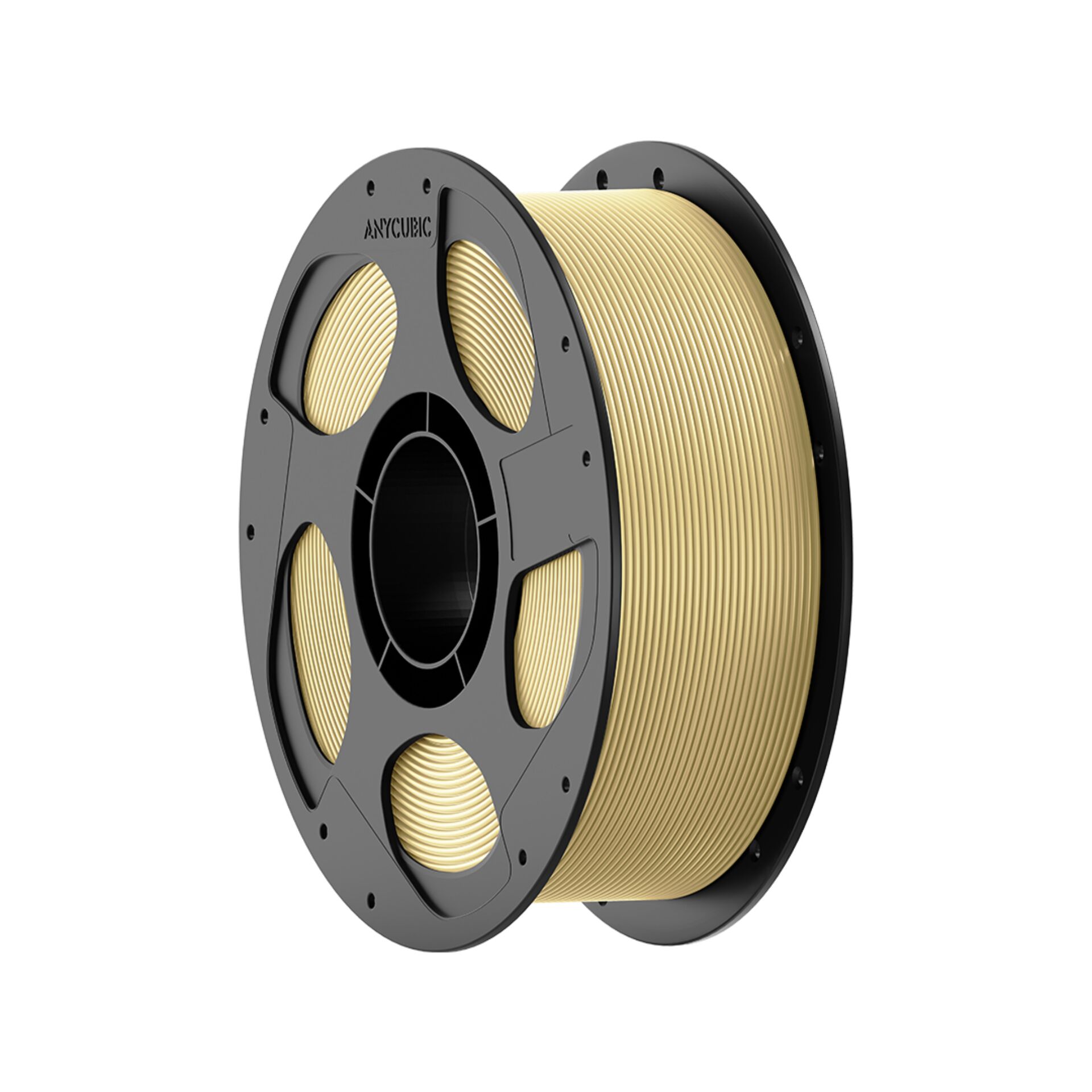 3D printer filament, PLA filament, beige color, spool, filament