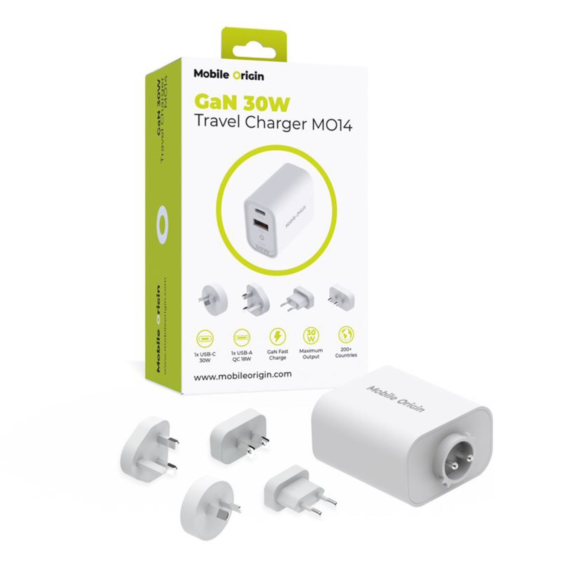 Travel Charger, USB-C, Wandladegerät, Weiß, Multiregional