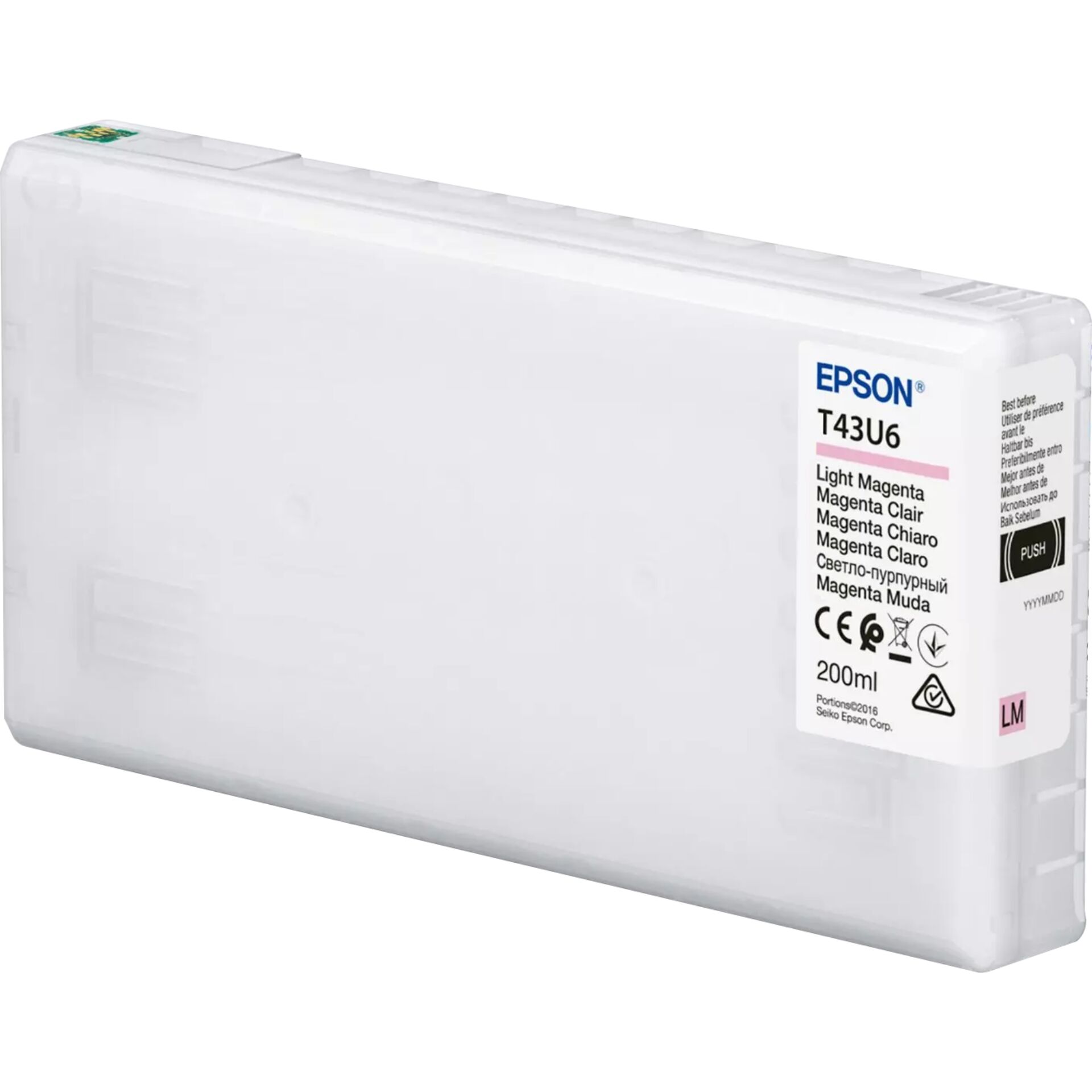 Epson ink cartridge light  magenta T 43U 200 ml    T 43U64N