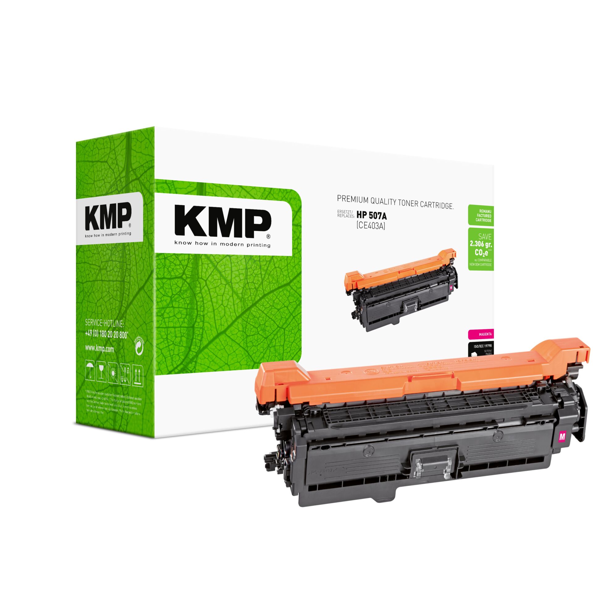 Computerausrüstung, Elektronik, Hardware, Maschine, Tonerpatrone, HP 507A, Lasertoner, KMP kompatibel, Schwarz/orange