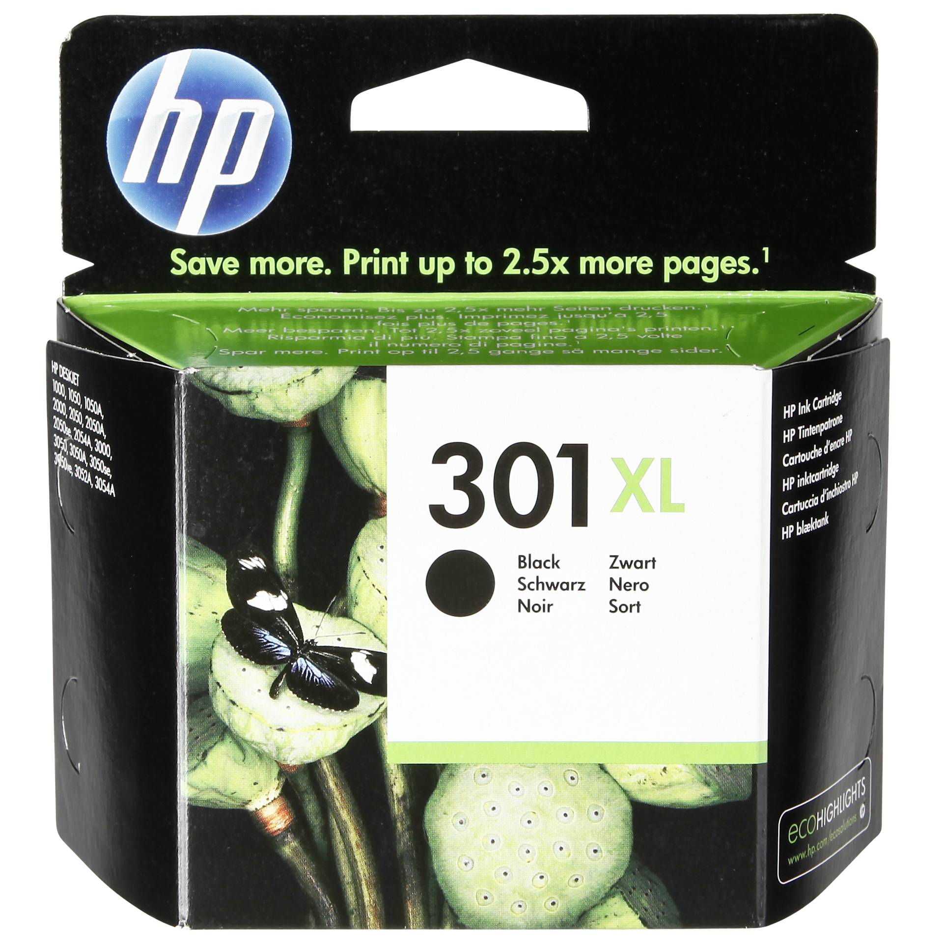 HP CH 563 EE tusz  czarny No. 301 XL