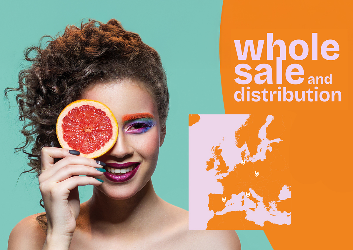 frau, make-up, orange,  Grapefruit, grafik-karte