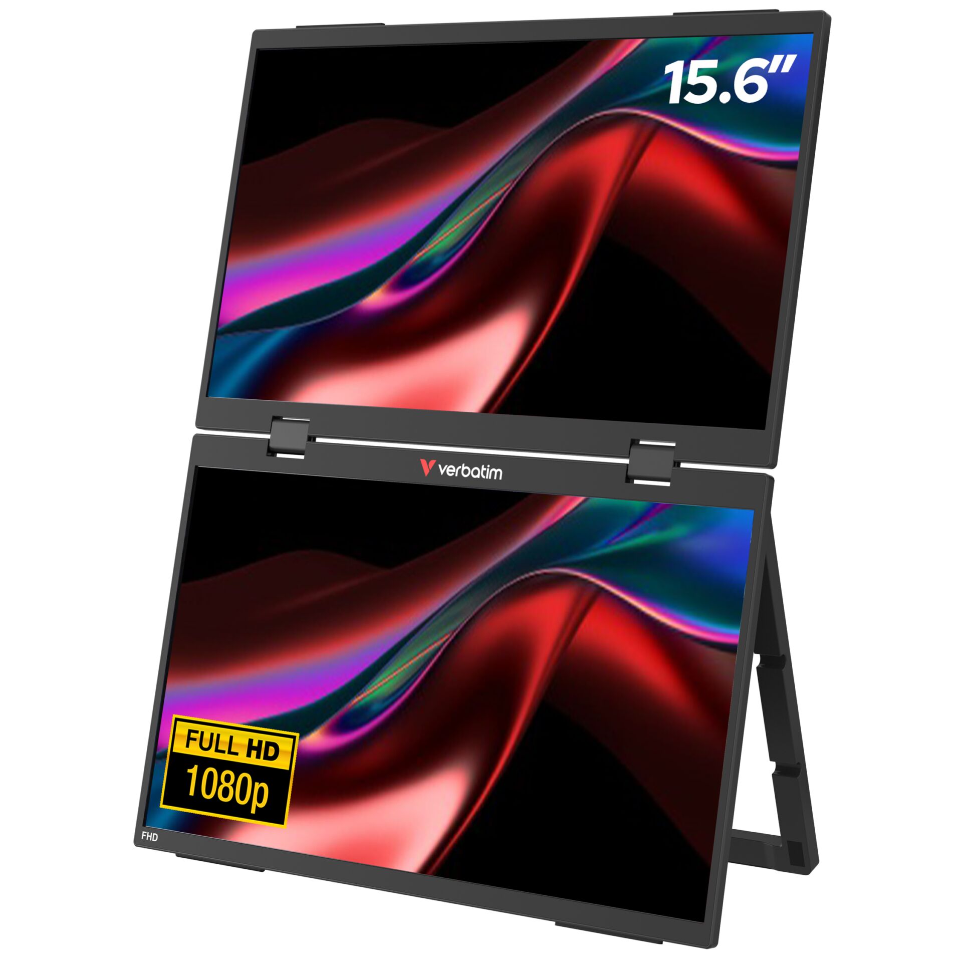 2-in-1, Laptop-Stativ, FHD-1080p, 15,6 Zoll, Dual-Bildschirm