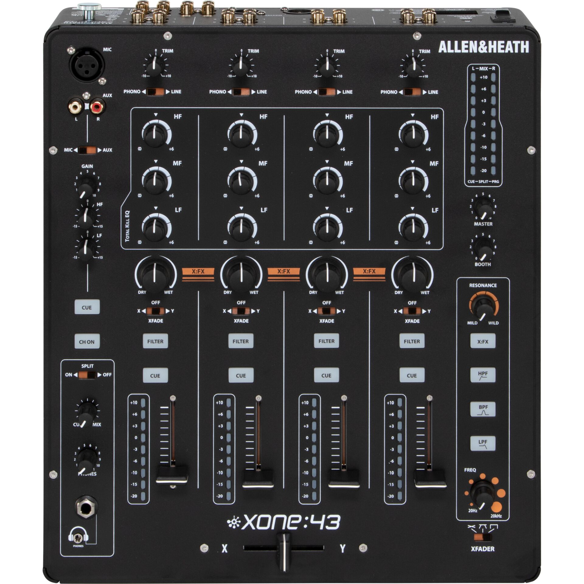 DJ-Mixer, Xone:43, Vierkanal, Analog-Mixer, DJ-Controller