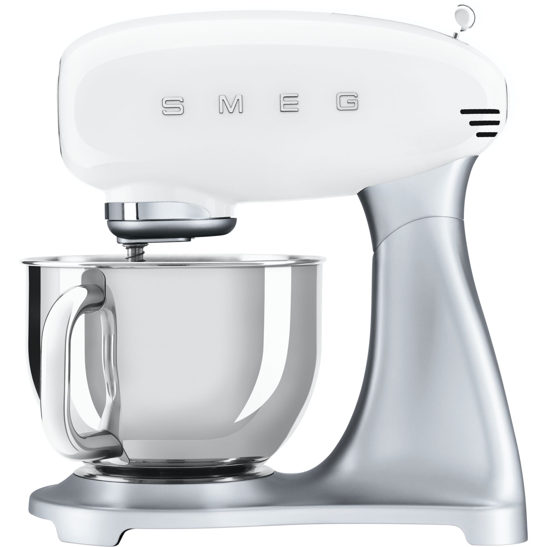 Küchenmixer, Standmixer, Mixer, Glasbehälter, weiss-silber