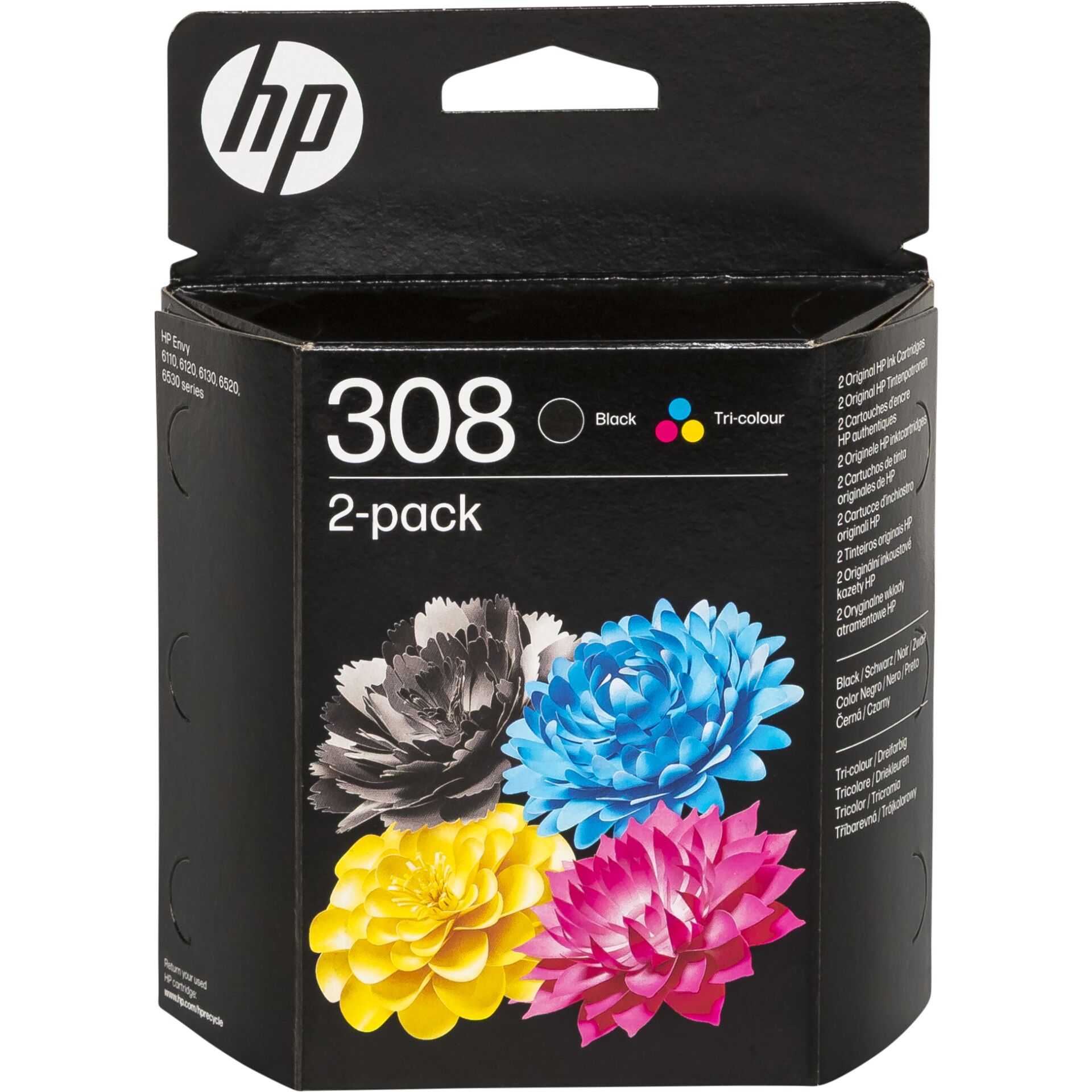 Tintenpatronen, HP 308, 2-pack, Tri-Colour, Farbdruck