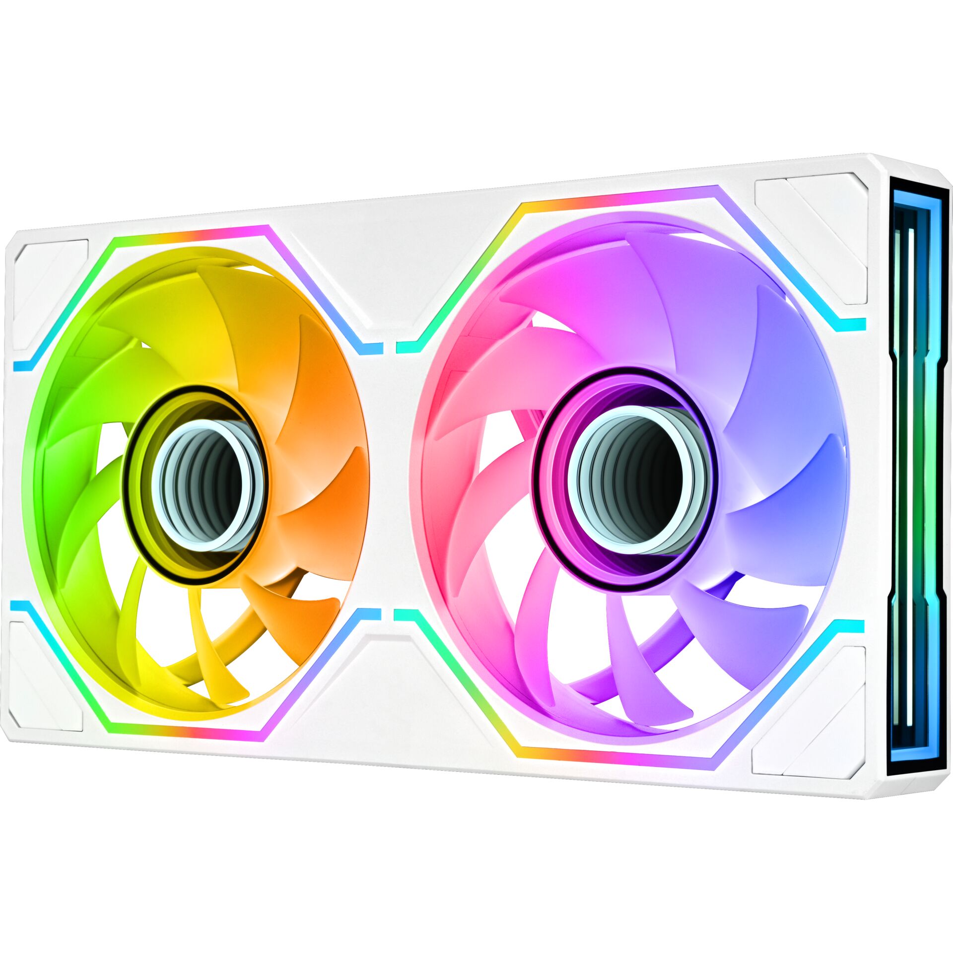 grafikkarte, gpu, rgb-lüfter, dual-lüfter, weiße-gehäuseabdeckung