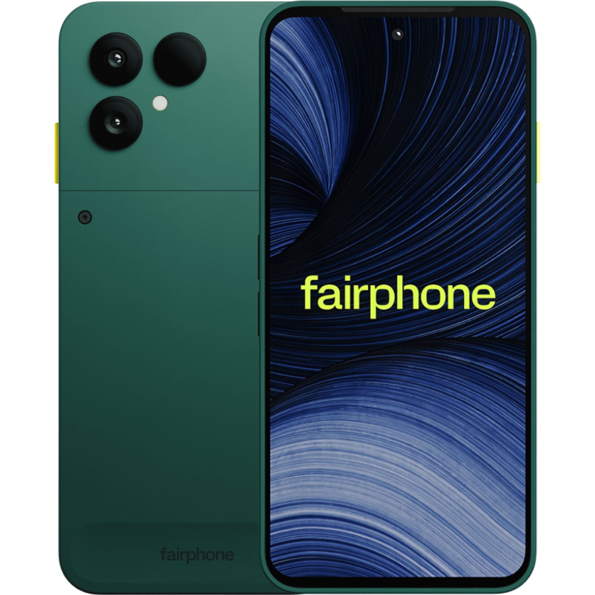 Smartphone, Dreifachkamera, Grün, randloses Display, Fairphone