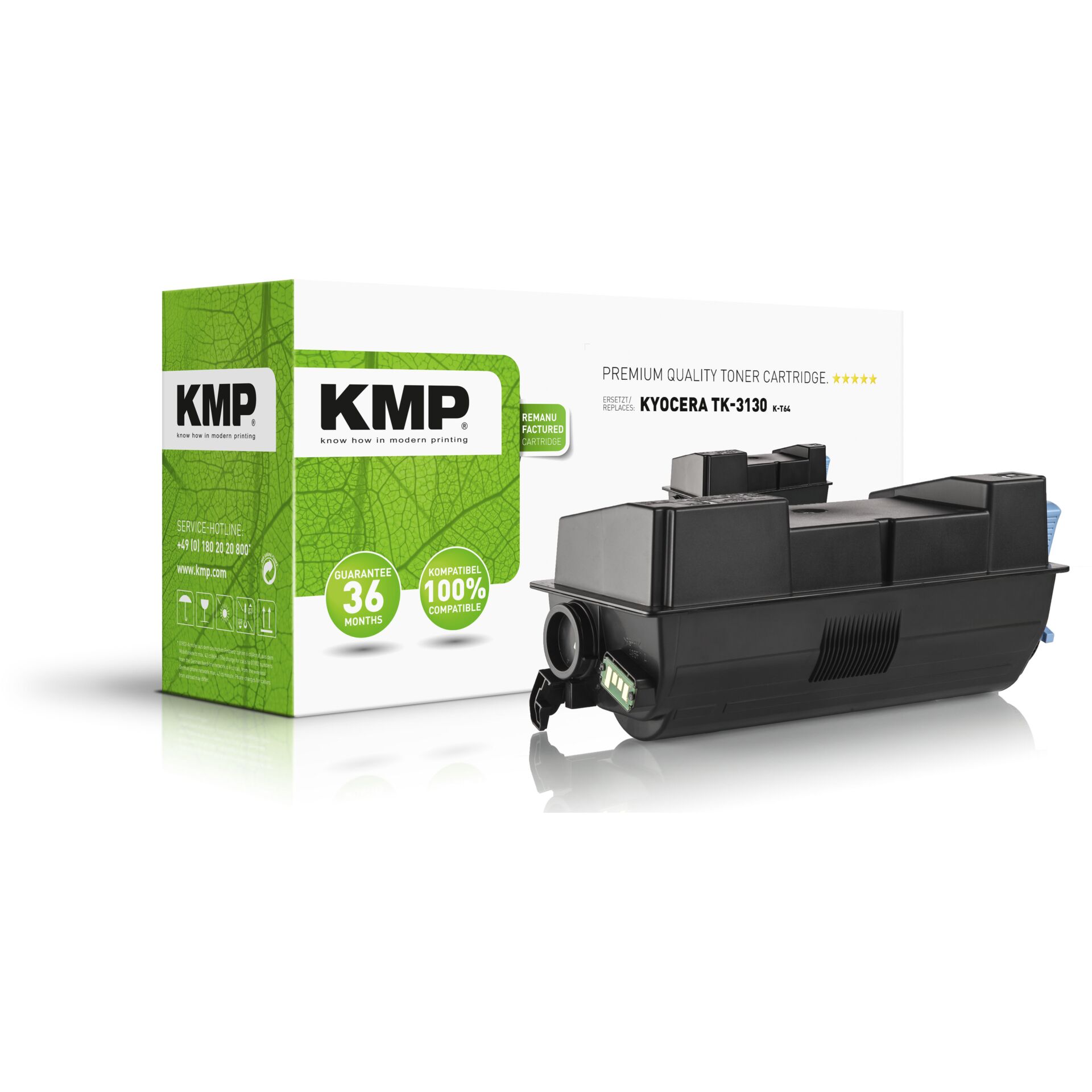 KMP K-T64 Toner black  compatible with Kyocera TK-3130