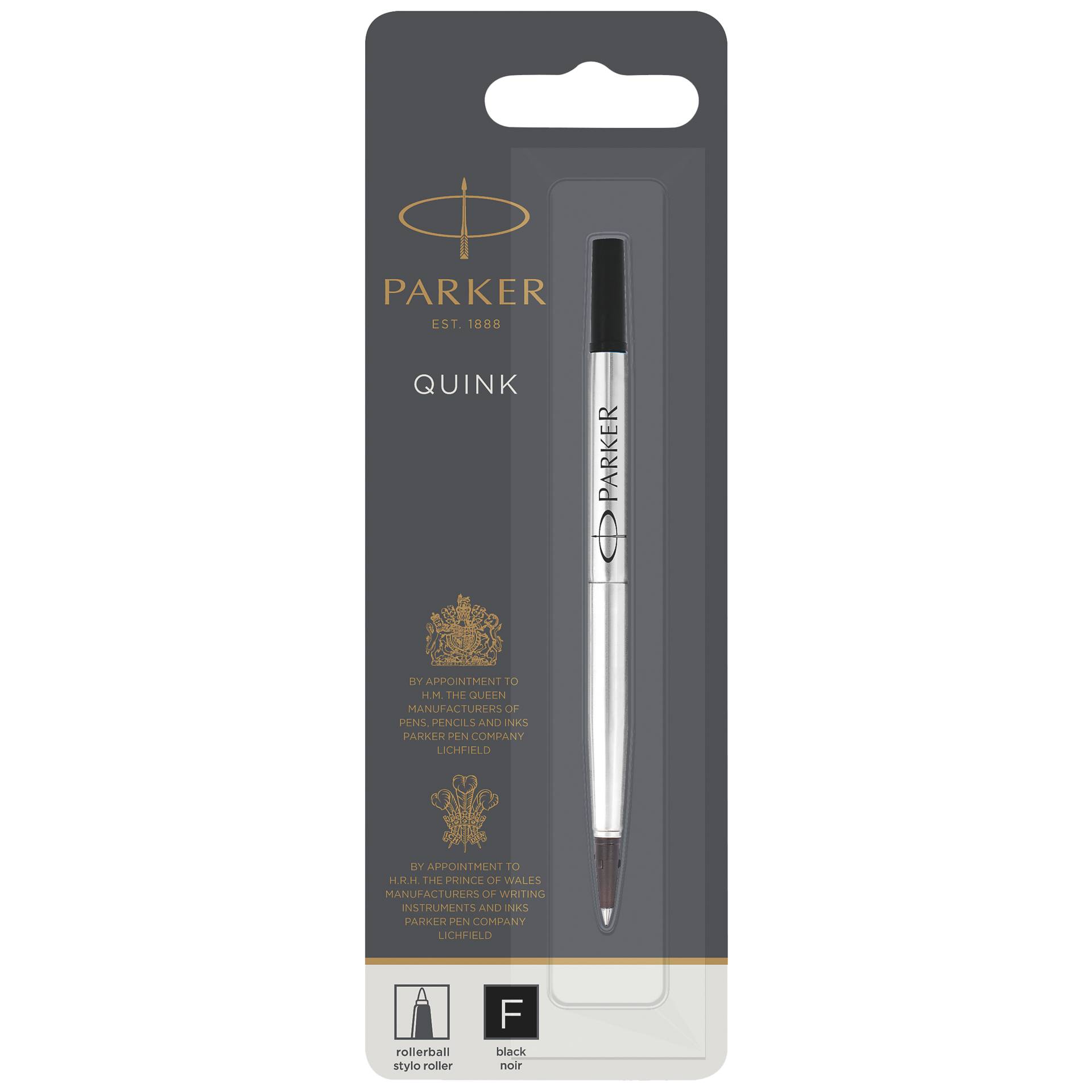 Parker Rollerball Refill F black  (Blister)