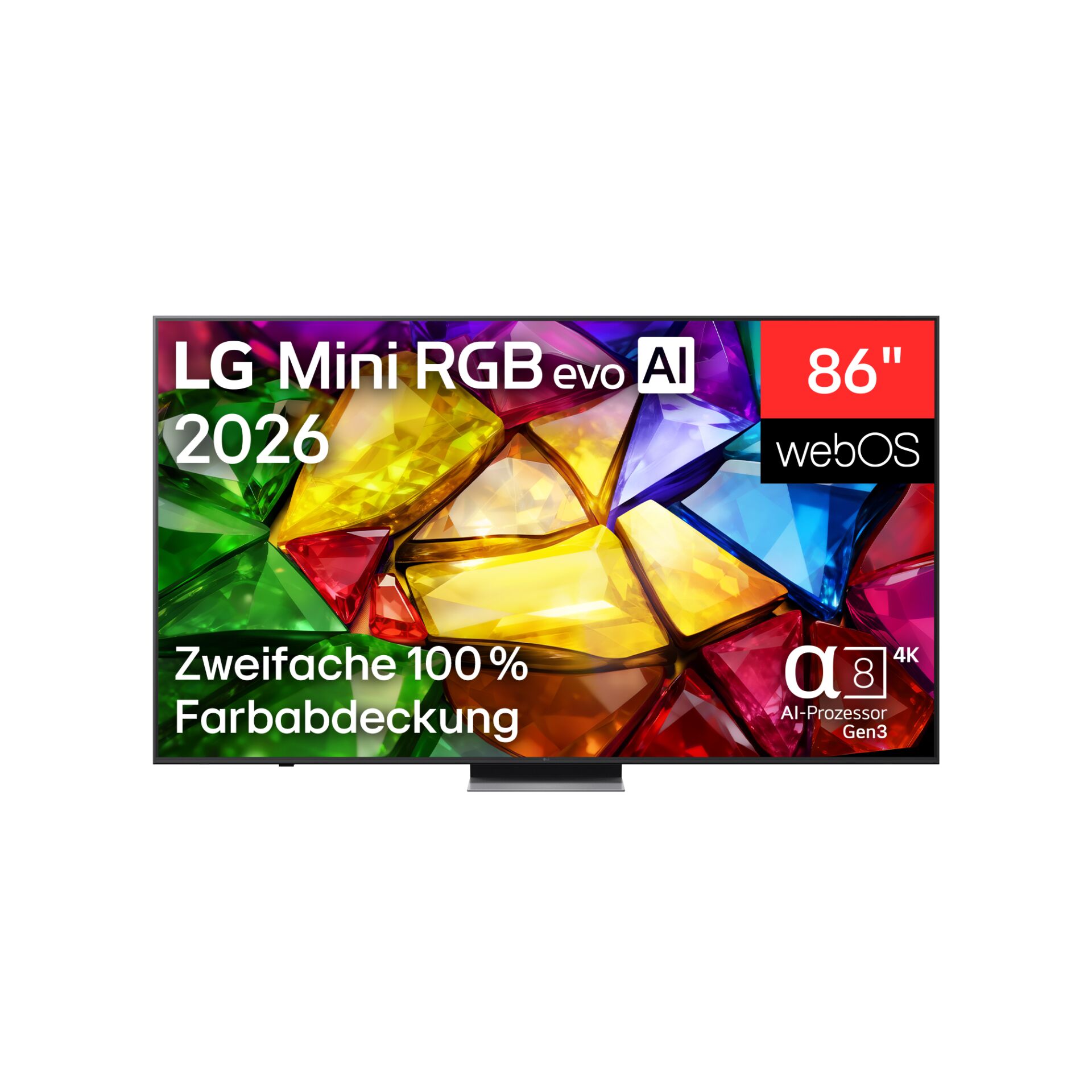 86 Zoll, LED-TV, HDR, 4K, KI-Prozessor