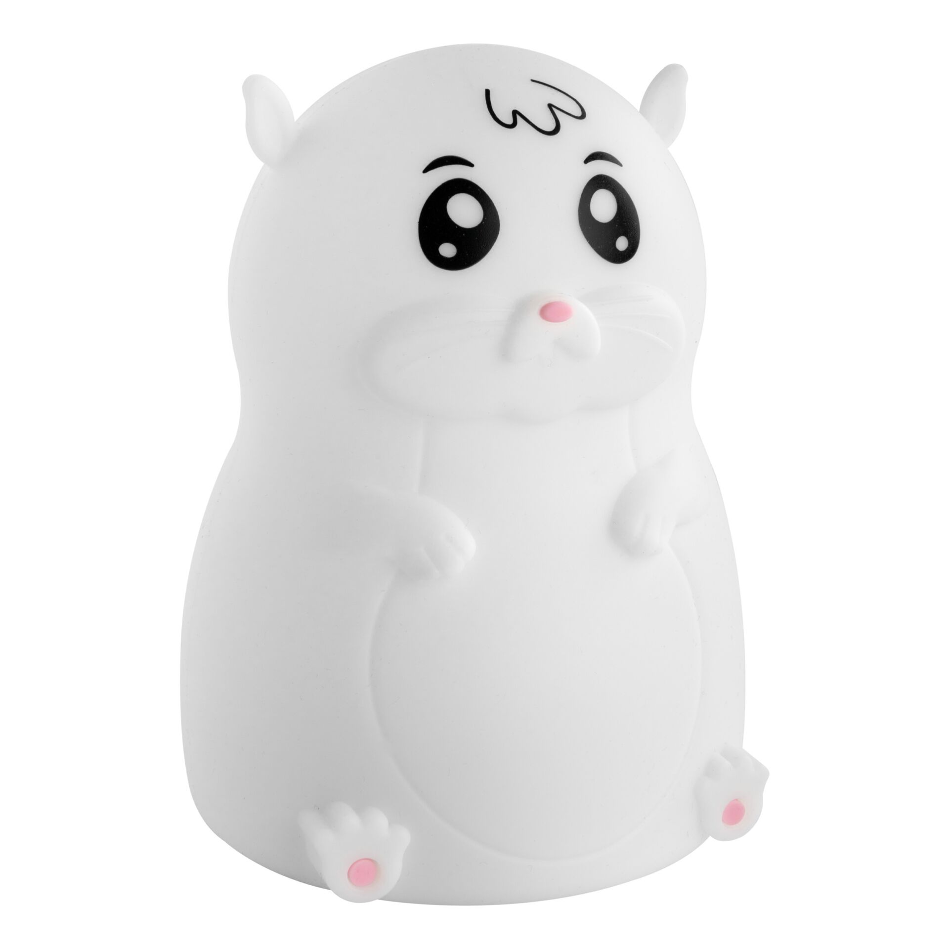 Kunststofffigur, Weißer Hamster, Tierfigur, Dekorfigur, Kleinkindspielzeug